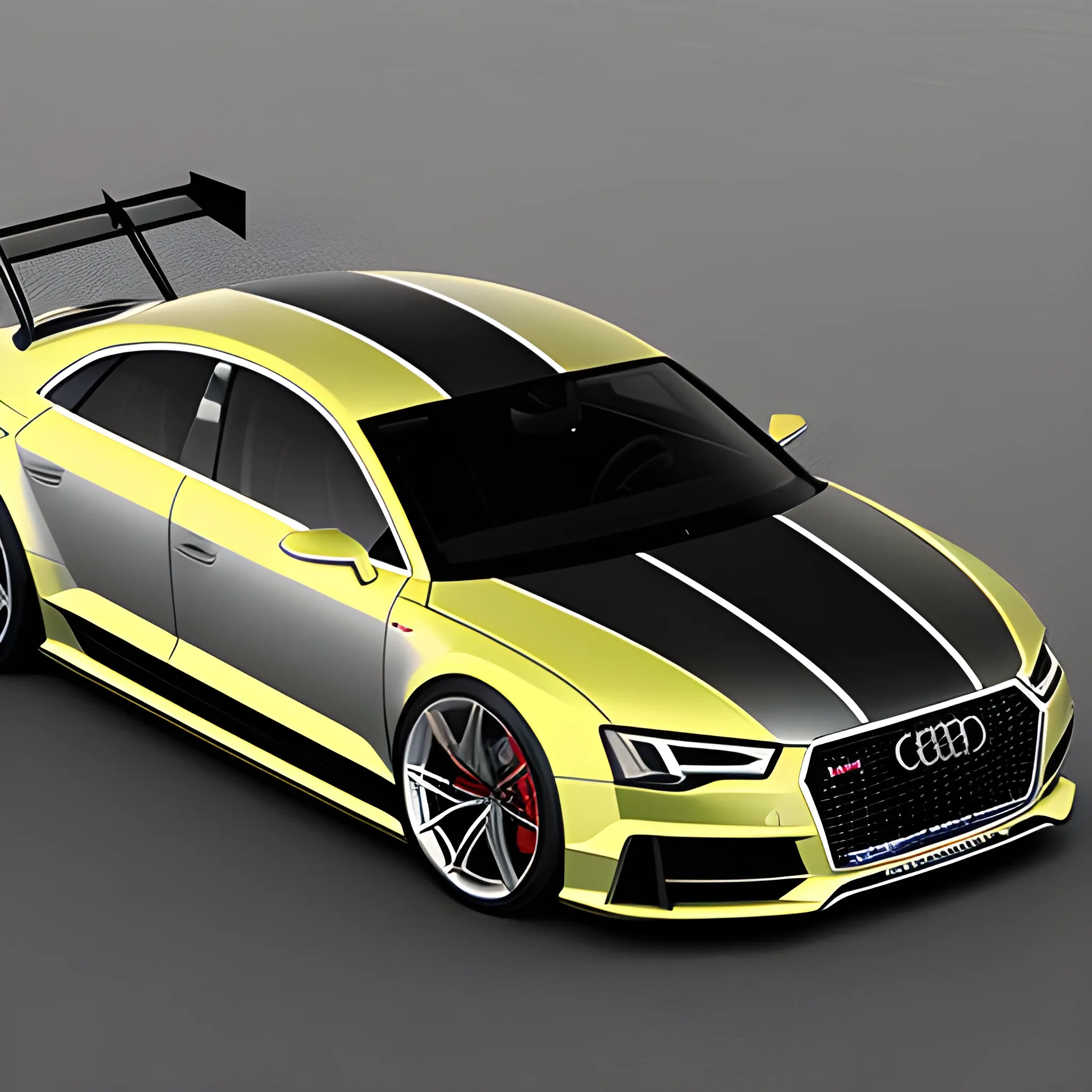 realistic sport car sedan audi concept
