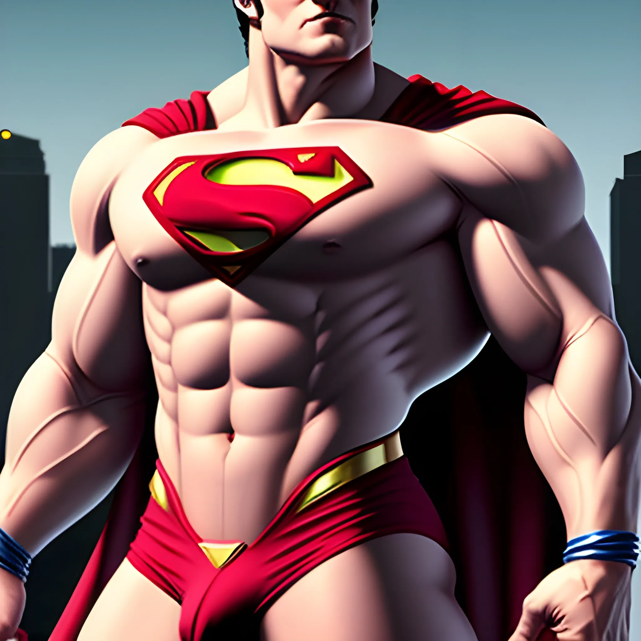 bara Superman no clothes big bulge