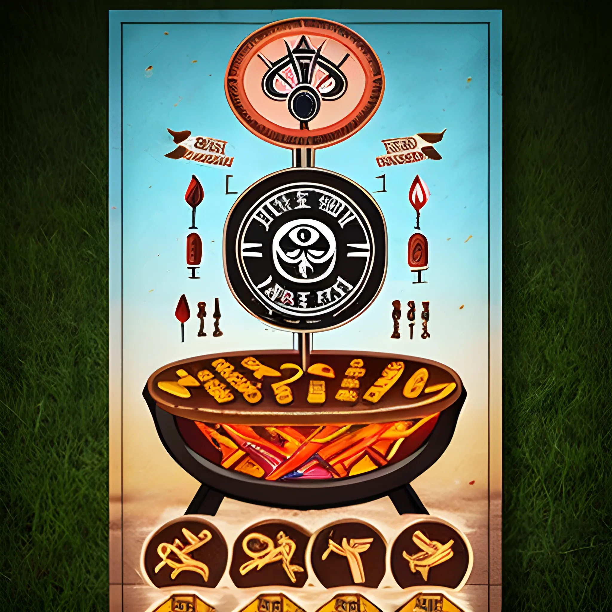 bbq
 totem divination board