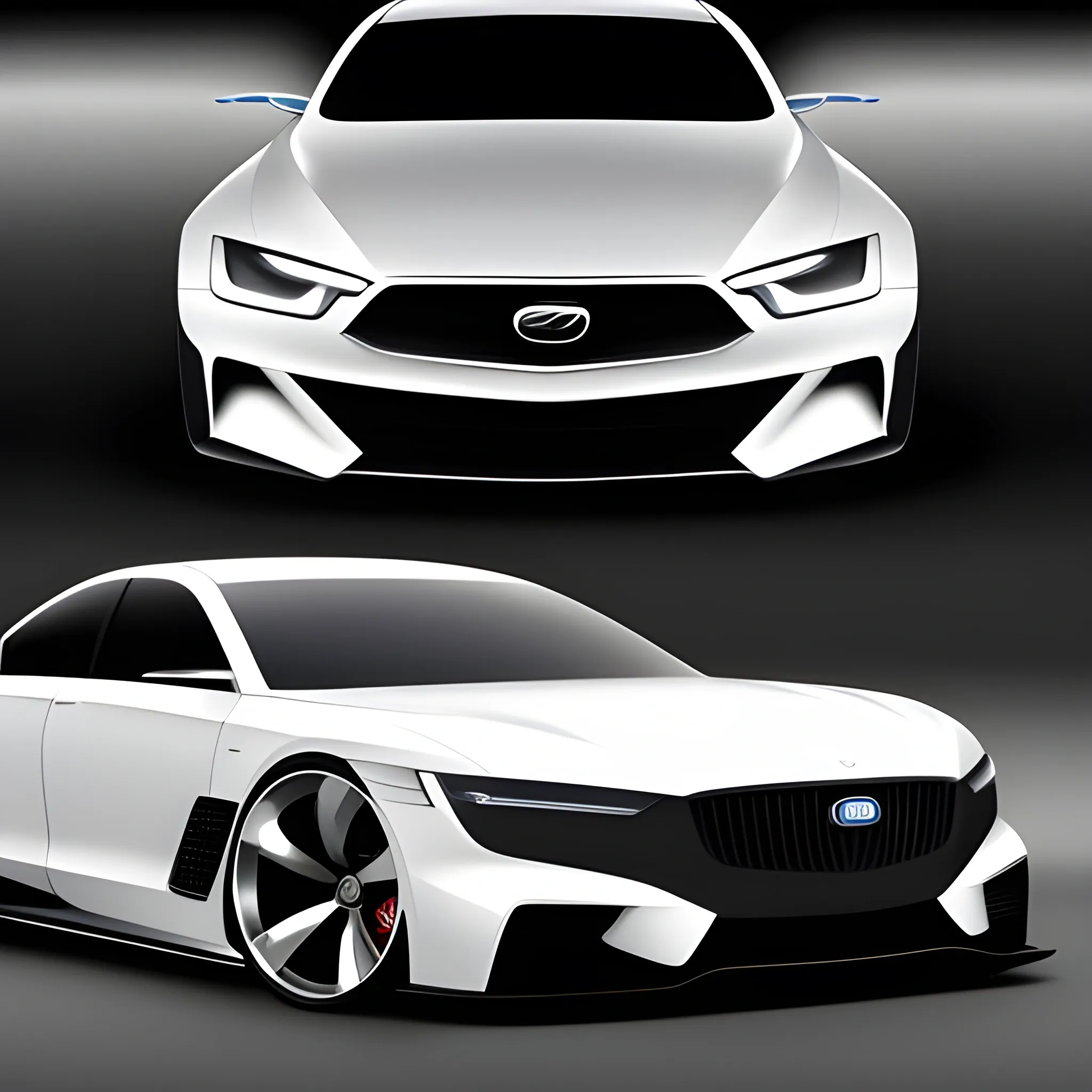 realistic sport car sedan concept
