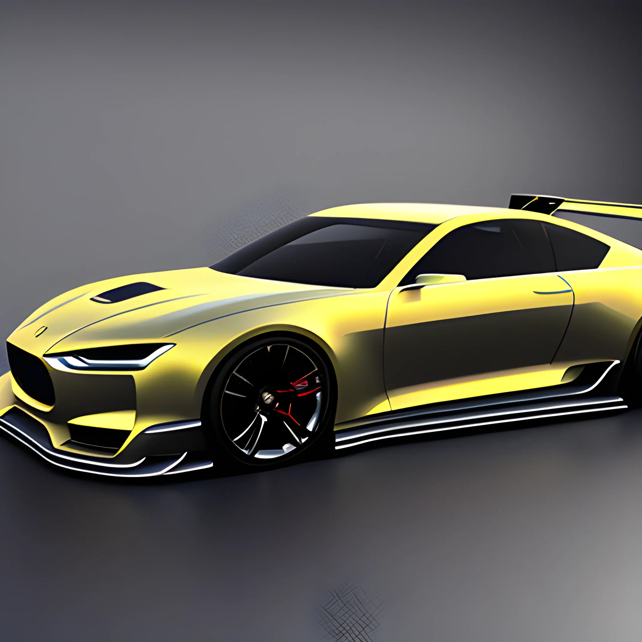 realistic sport car sedan concept
