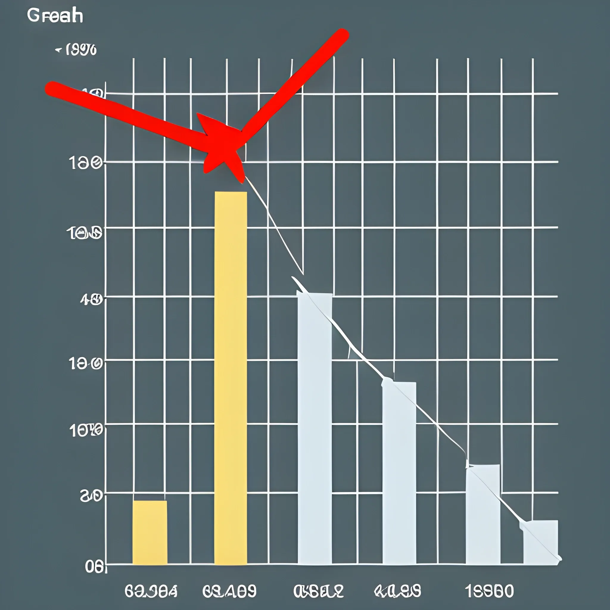 Create a graph with a rising arrow in it