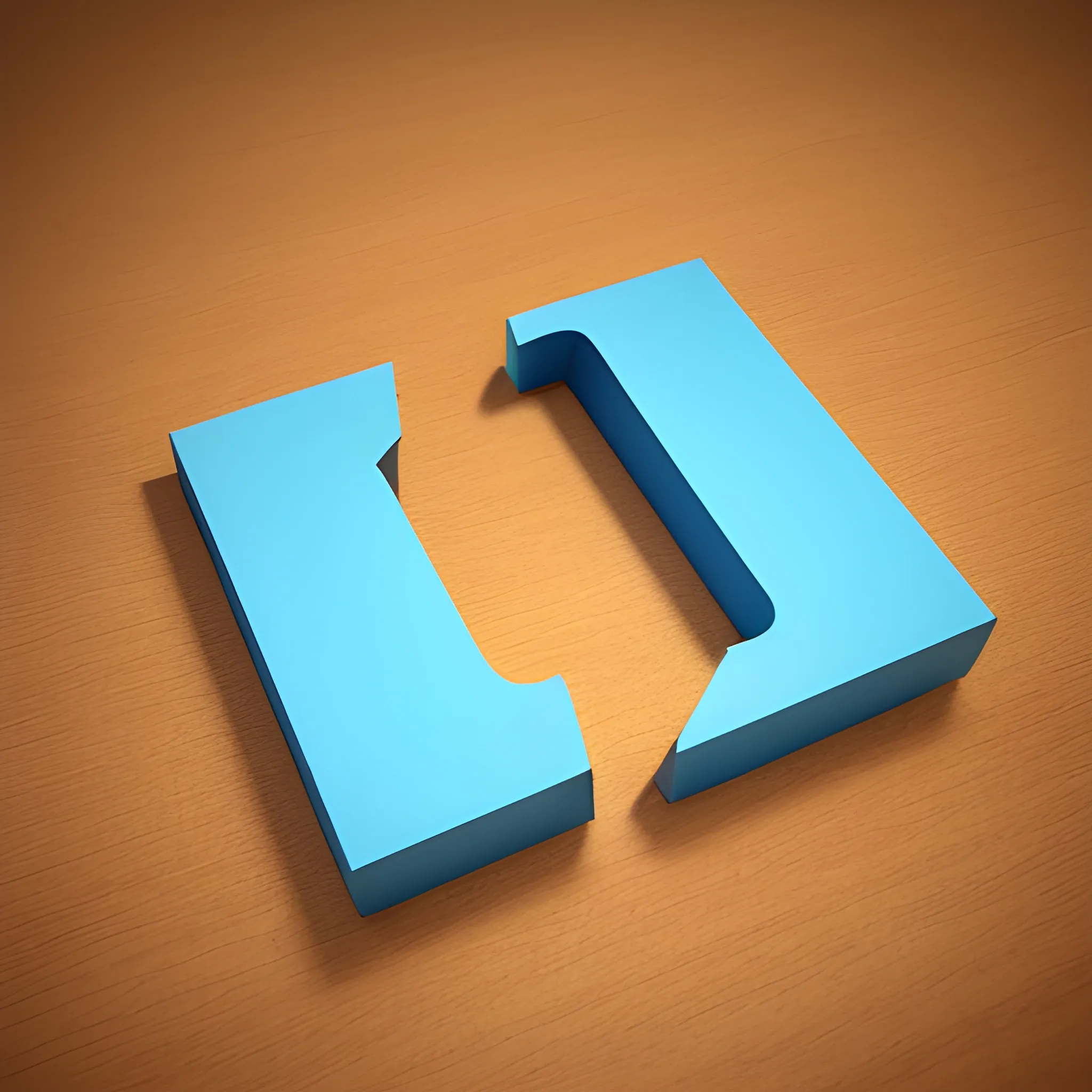 create a logo with the letter T in the middle, 3D