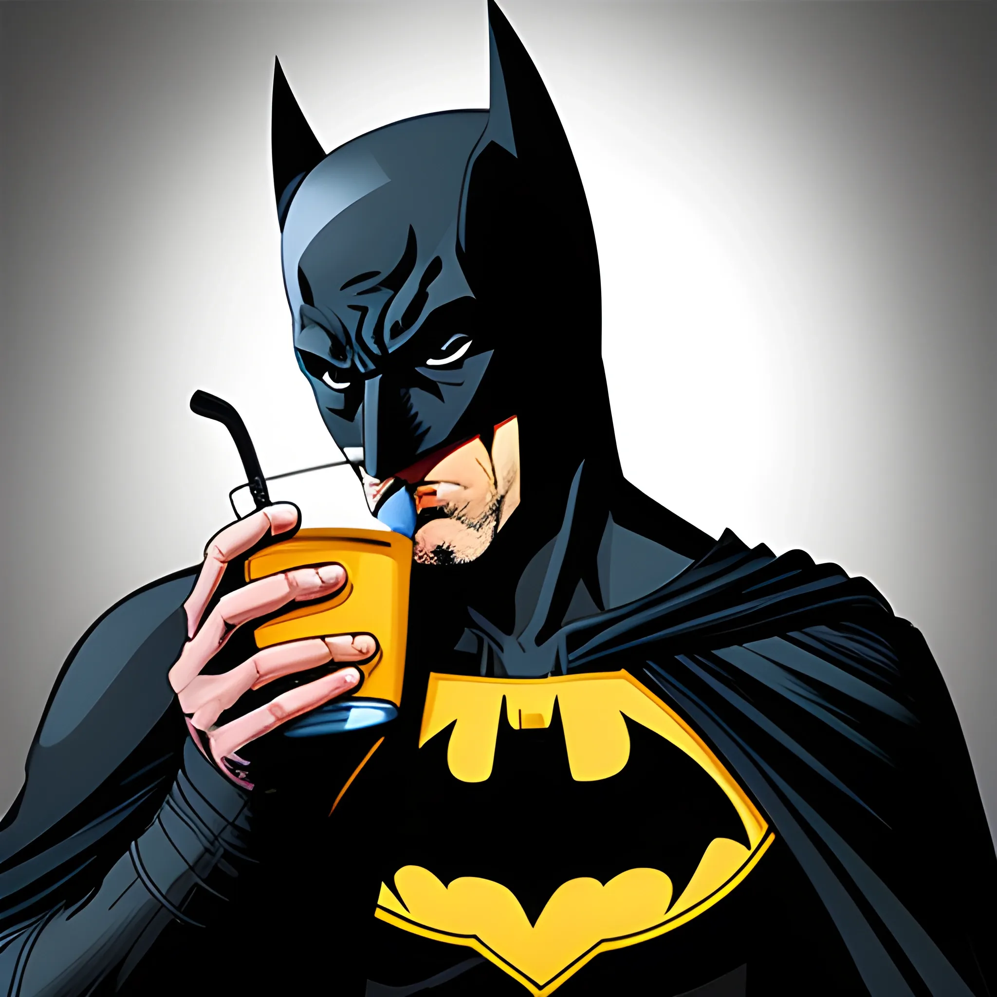 Batman drinking mate
