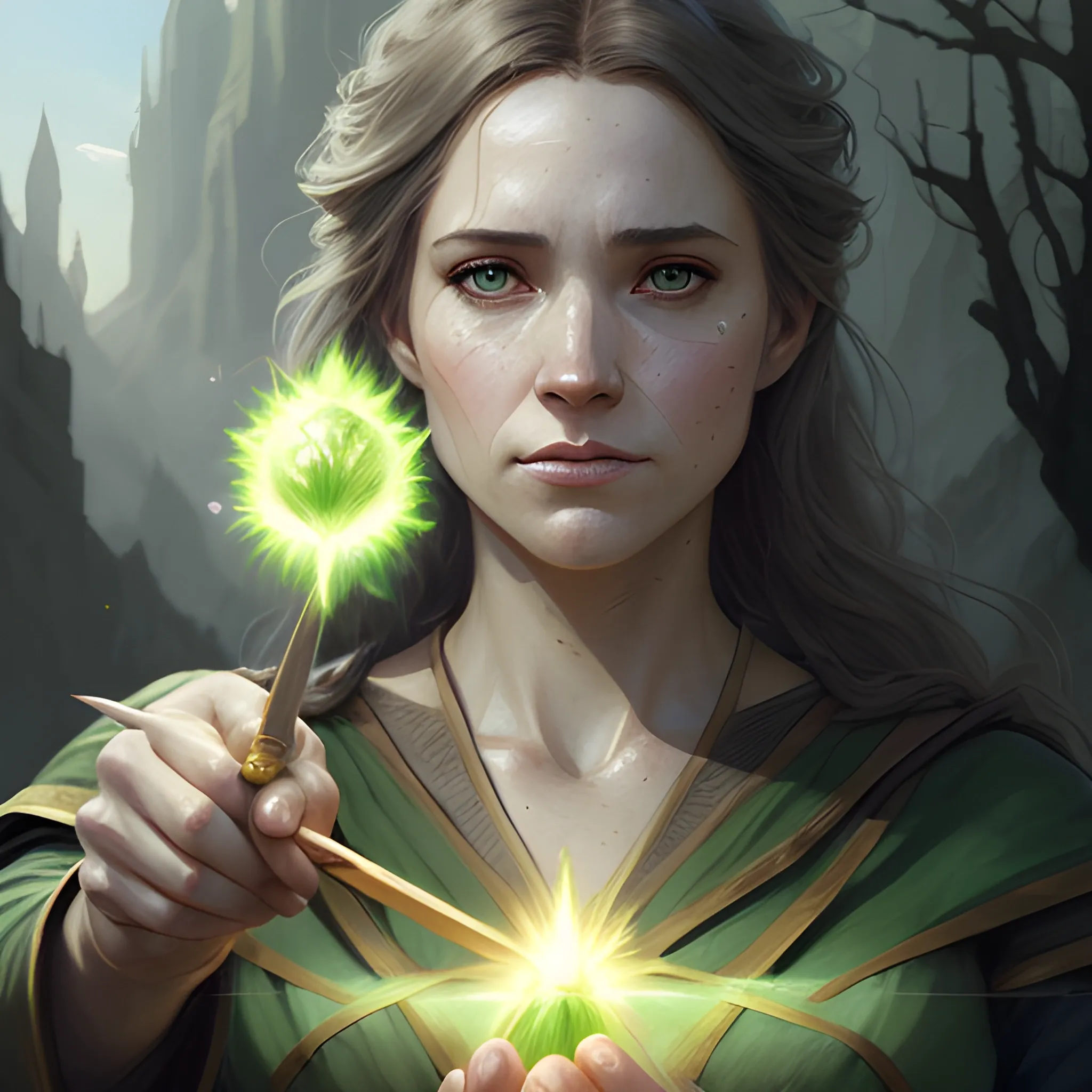 a female wizard, beautiful face, detalied pretty face, casting a green fireball | | pencil sketch, realistic shaded, fine details, realistic shaded lighting poster by greg rutkowski, magali villeneuve, artgerm, jeremy lipkin and michael garmash and rob rey 