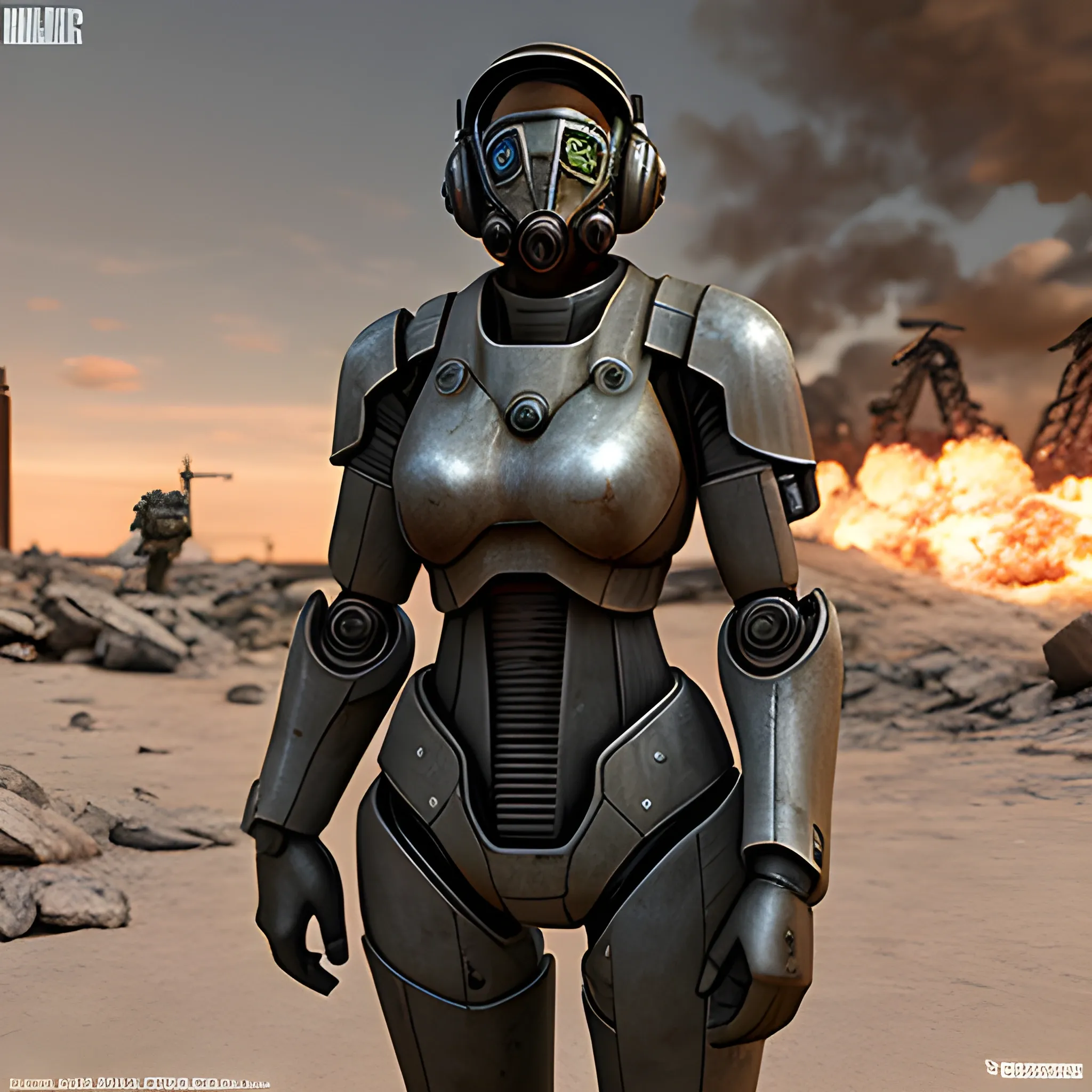 Brotherhood of steel female in power armor
, 3D