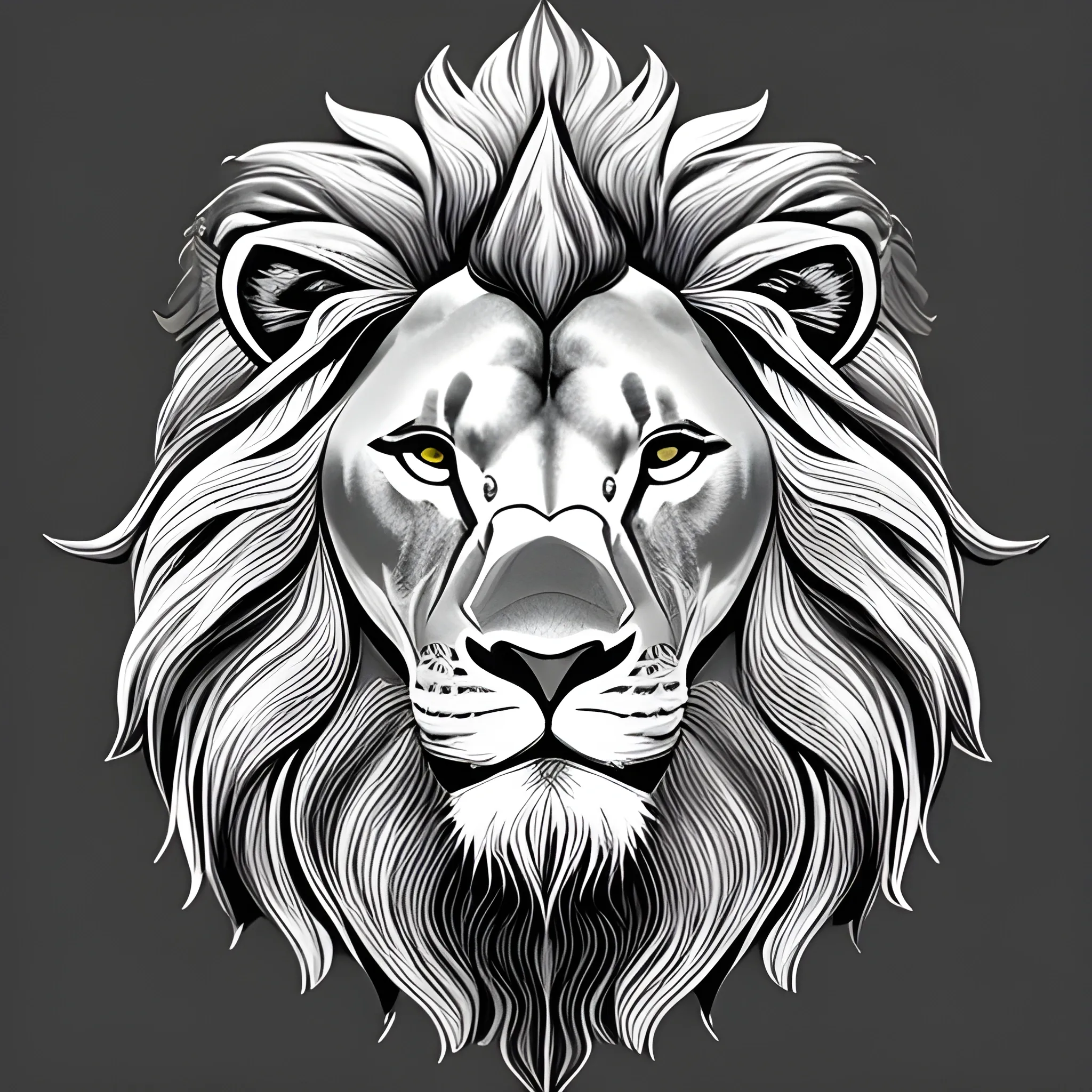 generate an esoteric style lion