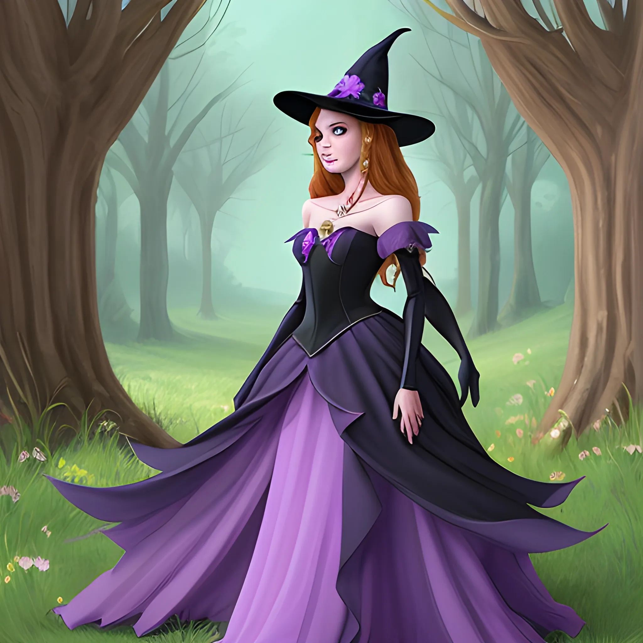 Half princess half witch full body 
