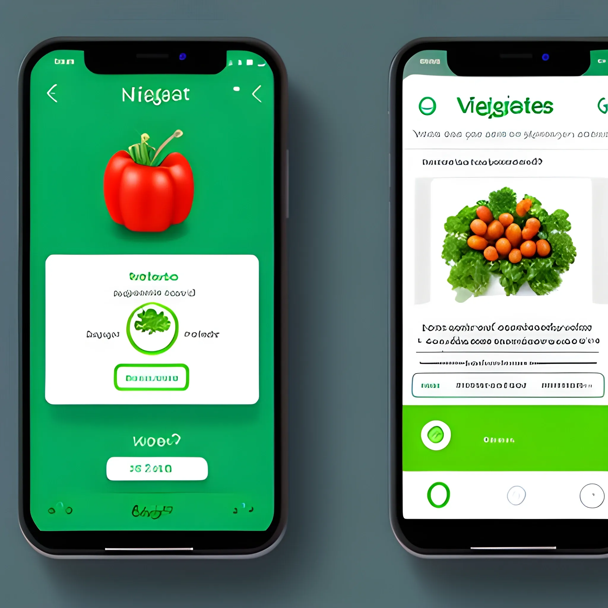 Generate a UI and UX about an app to sell vegetables