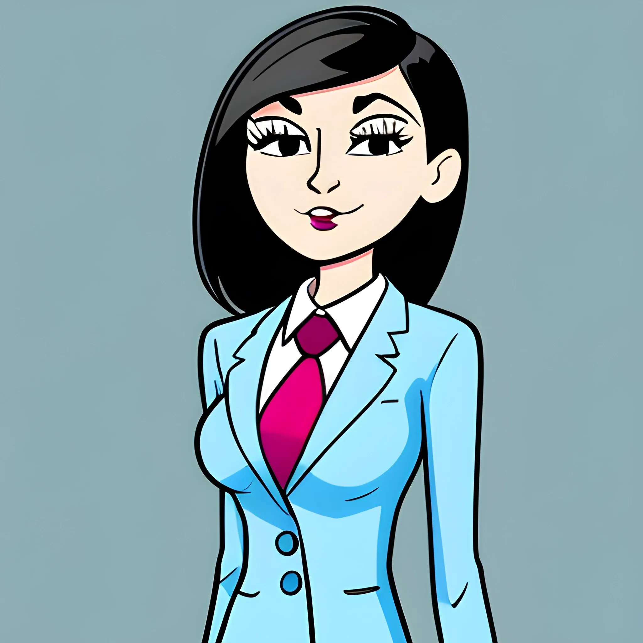 Good suited woman, Cartoon