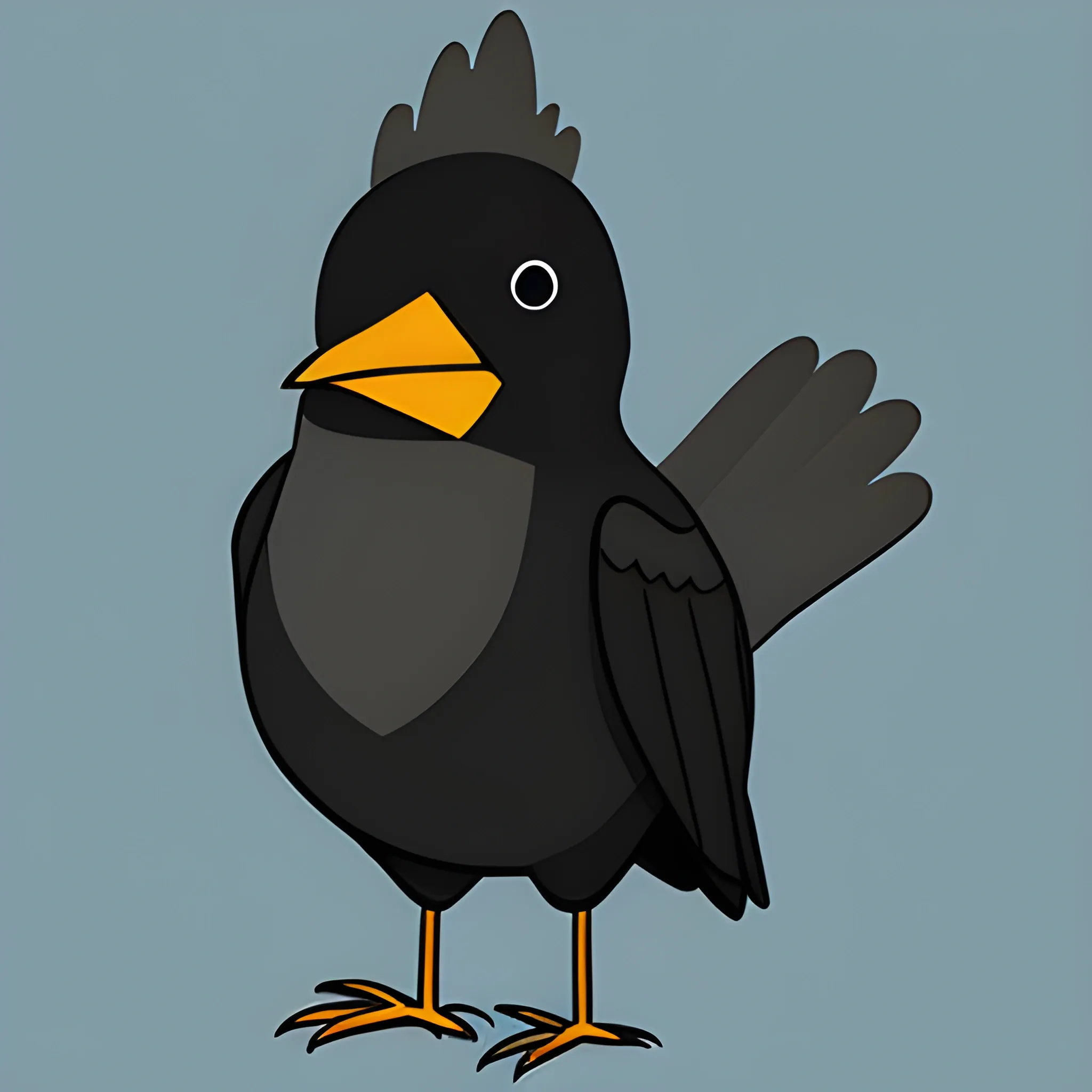 Good suited blackbird, Cartoon