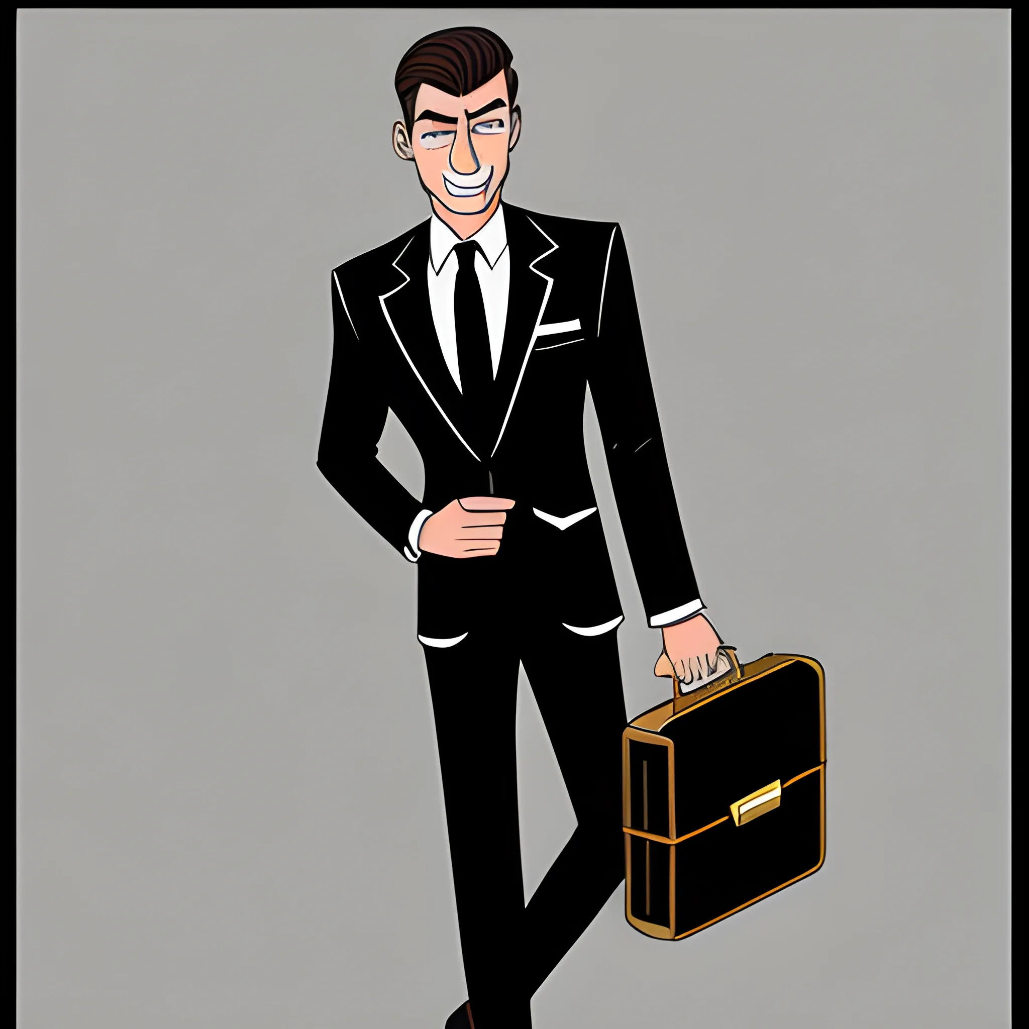 Well suited man, Cartoon