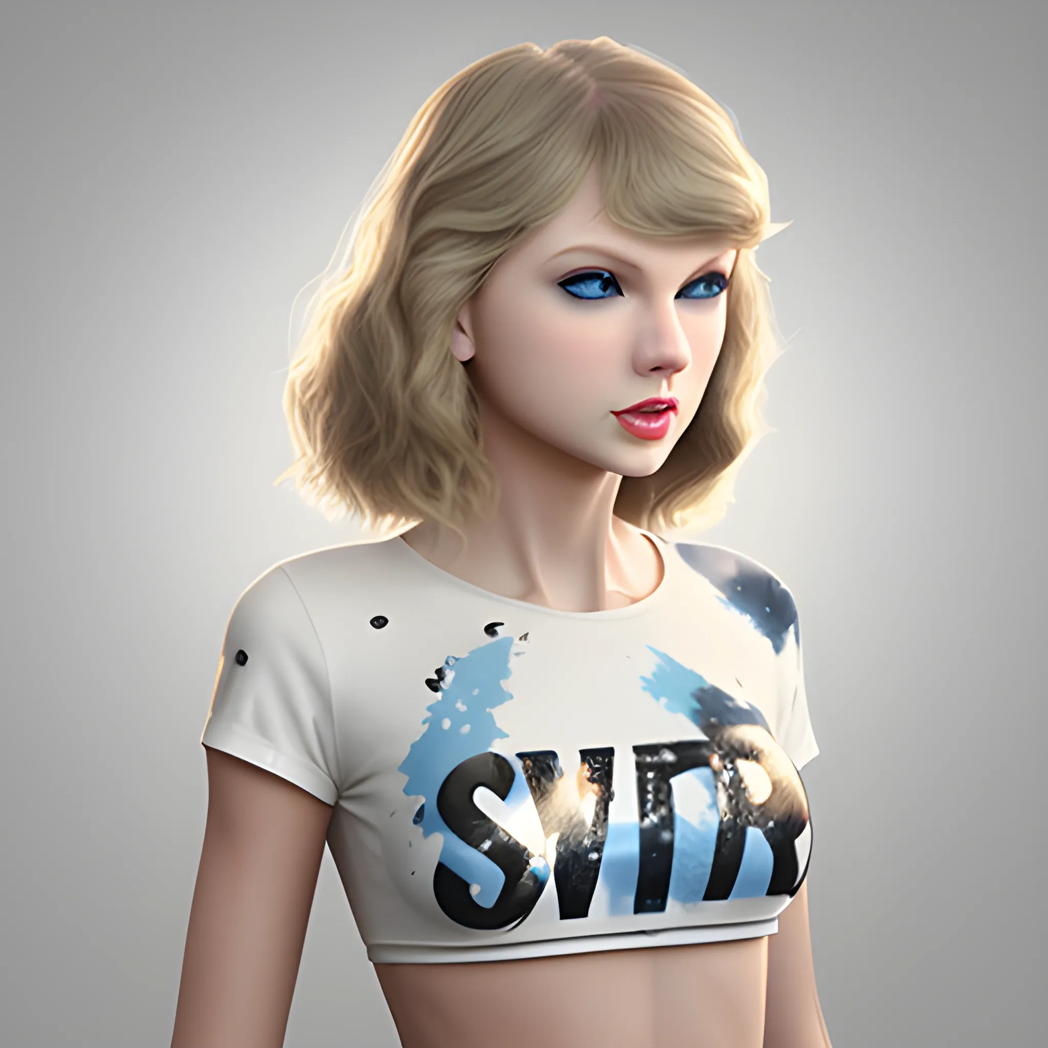 , 3D, taylor swift, thight clothing, milk on face