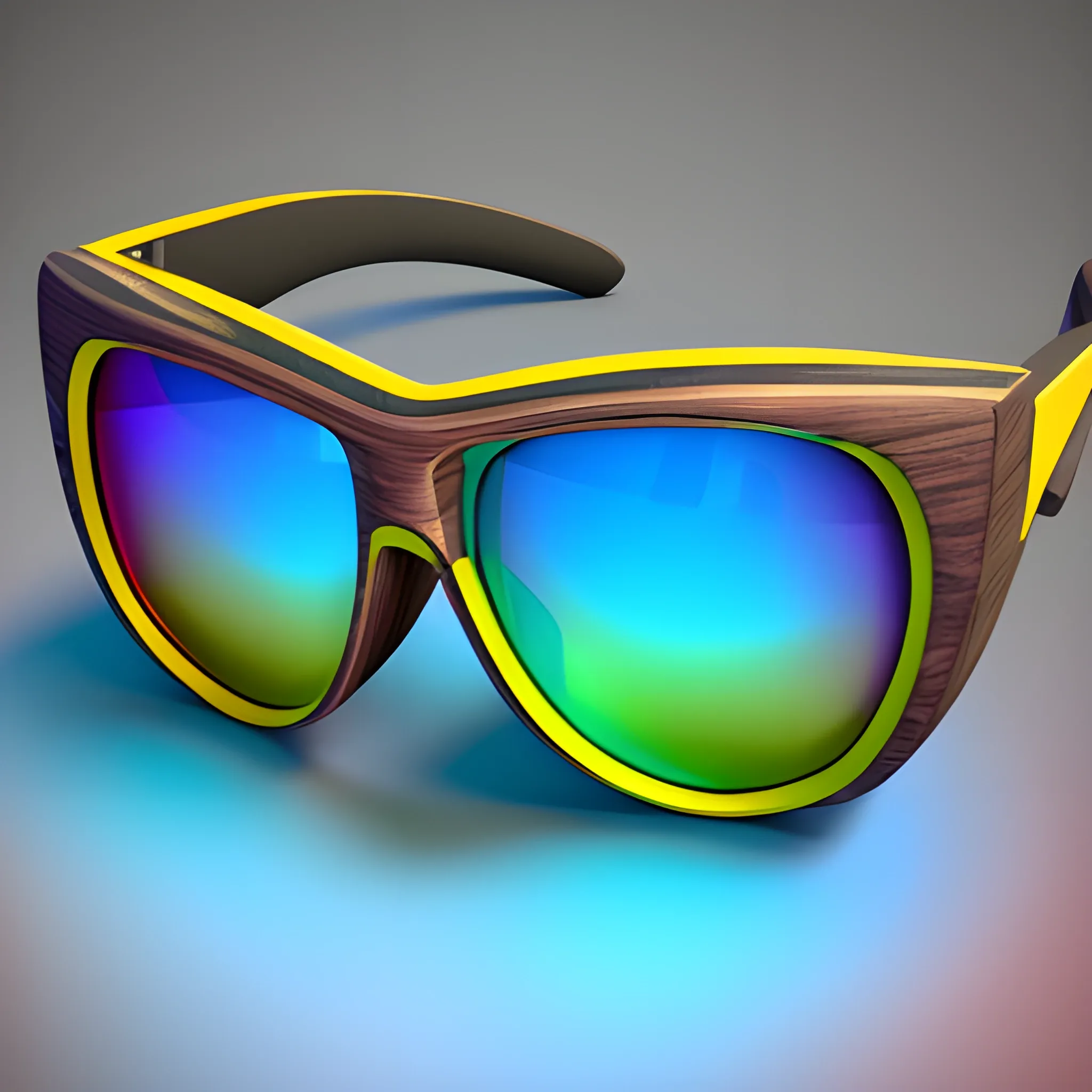 Coole Oma mit Sonnenbrille und Zigarre, 3D