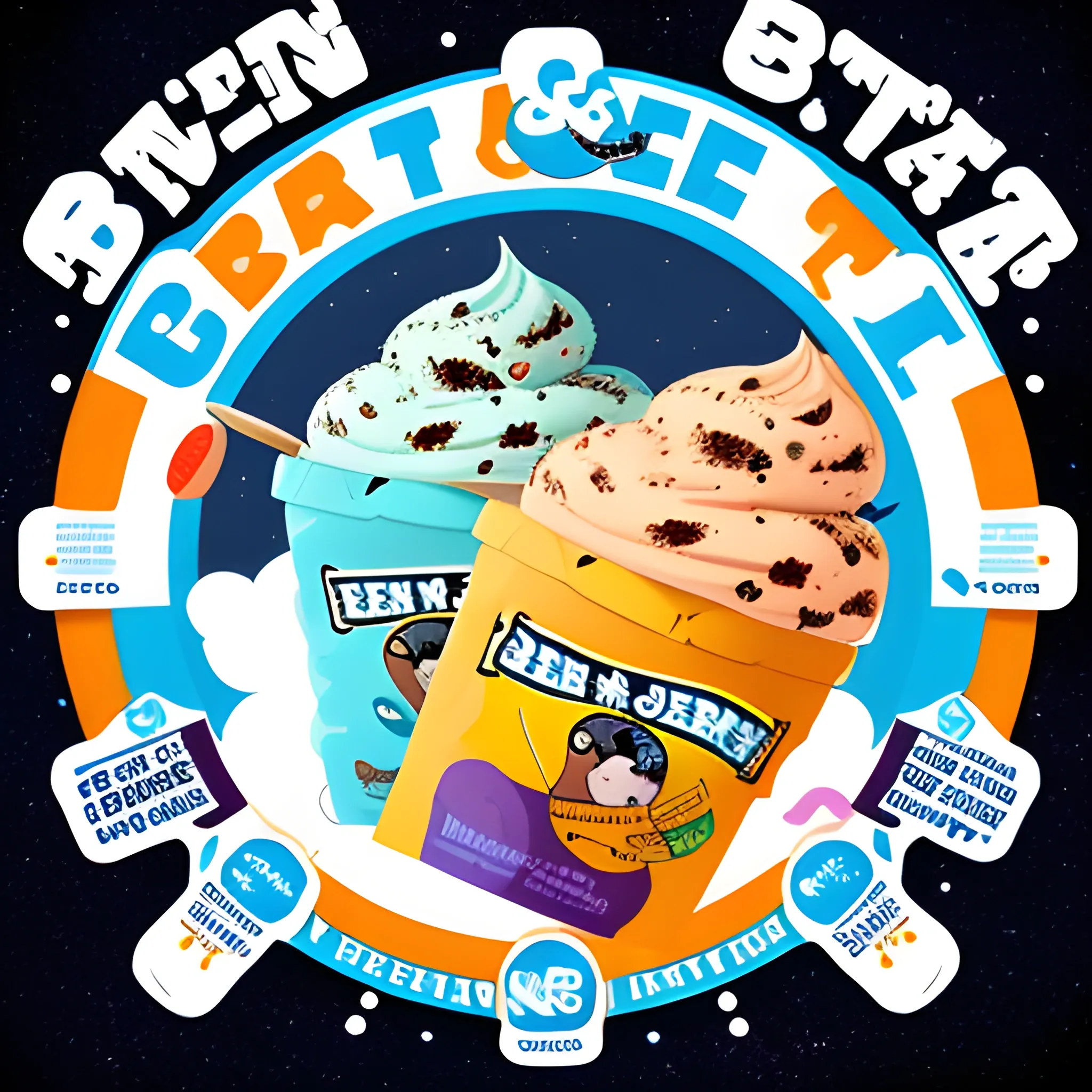 Ben & Jerry brand. Ice cream in astronauts' food. 

