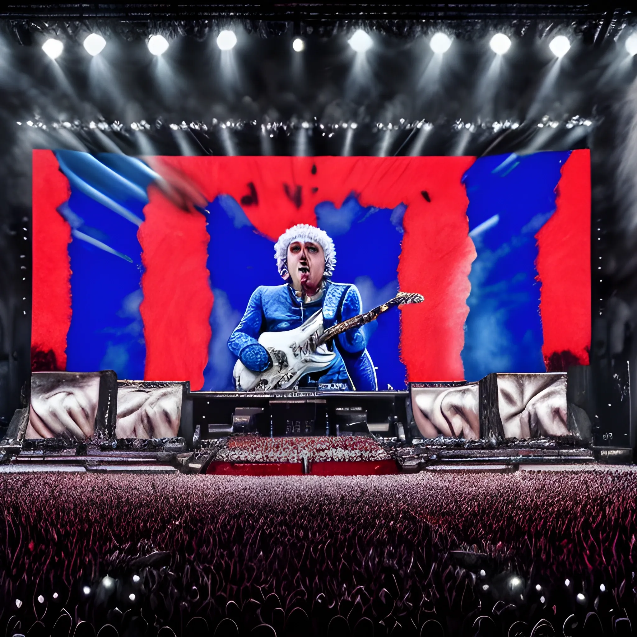 The Who in concert, photographie art style 8K 