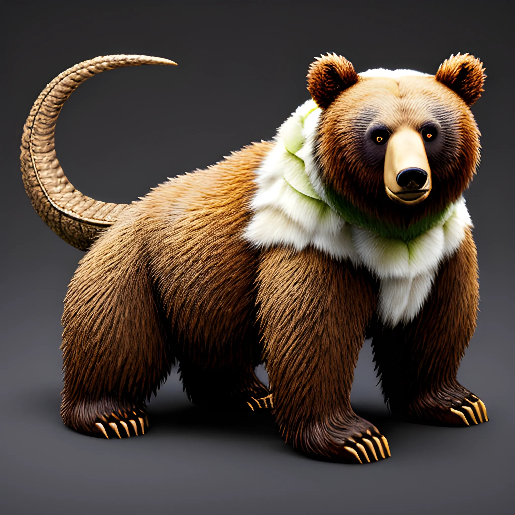 A bear mixed with a eastern dragon