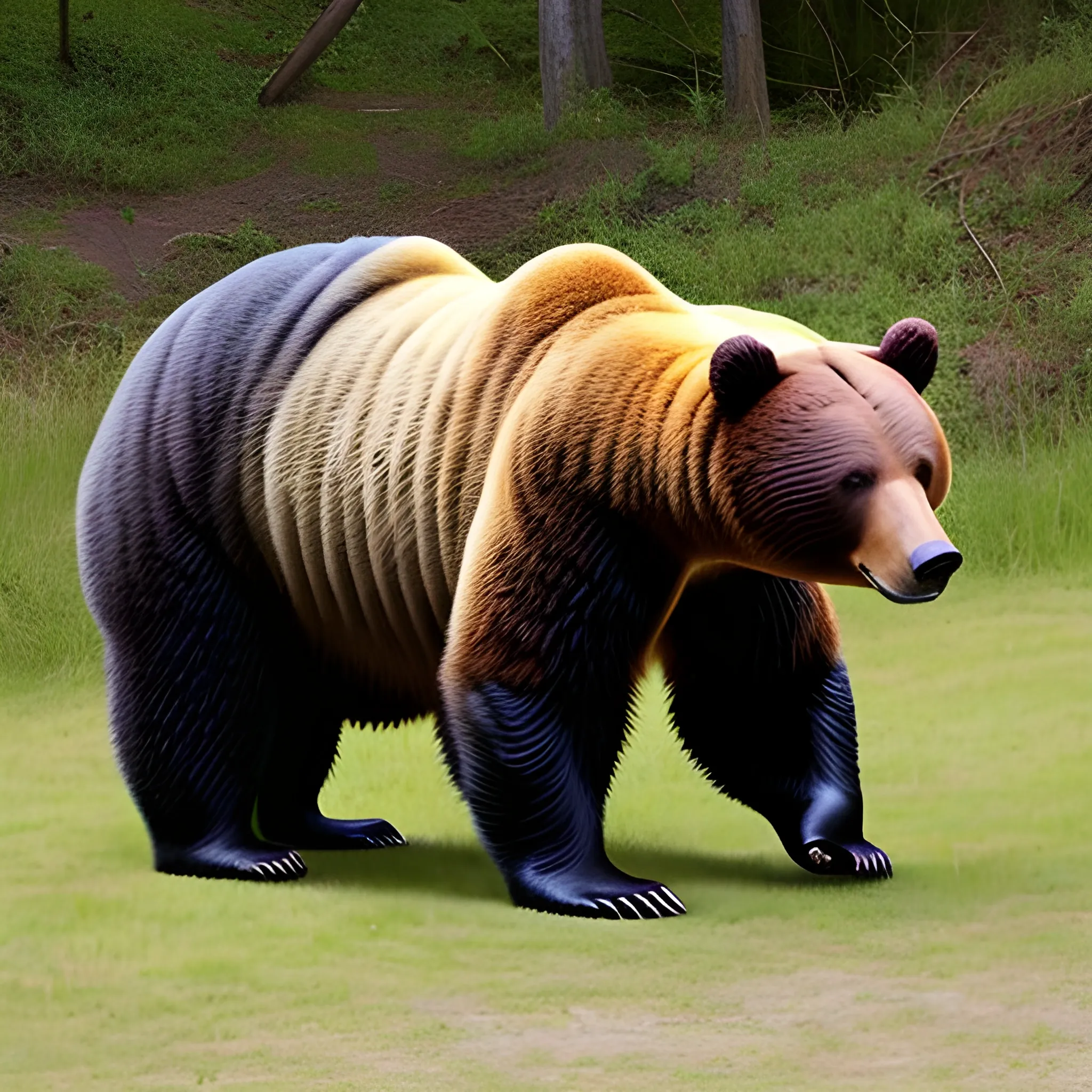 Bear combined with an anaconda