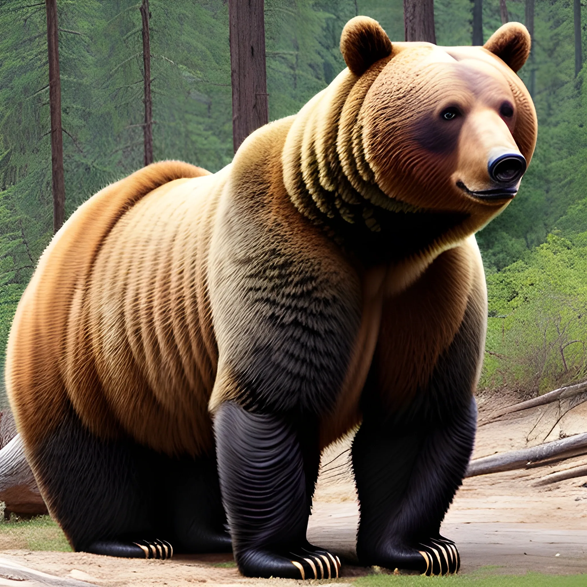 Bear combined with an anaconda