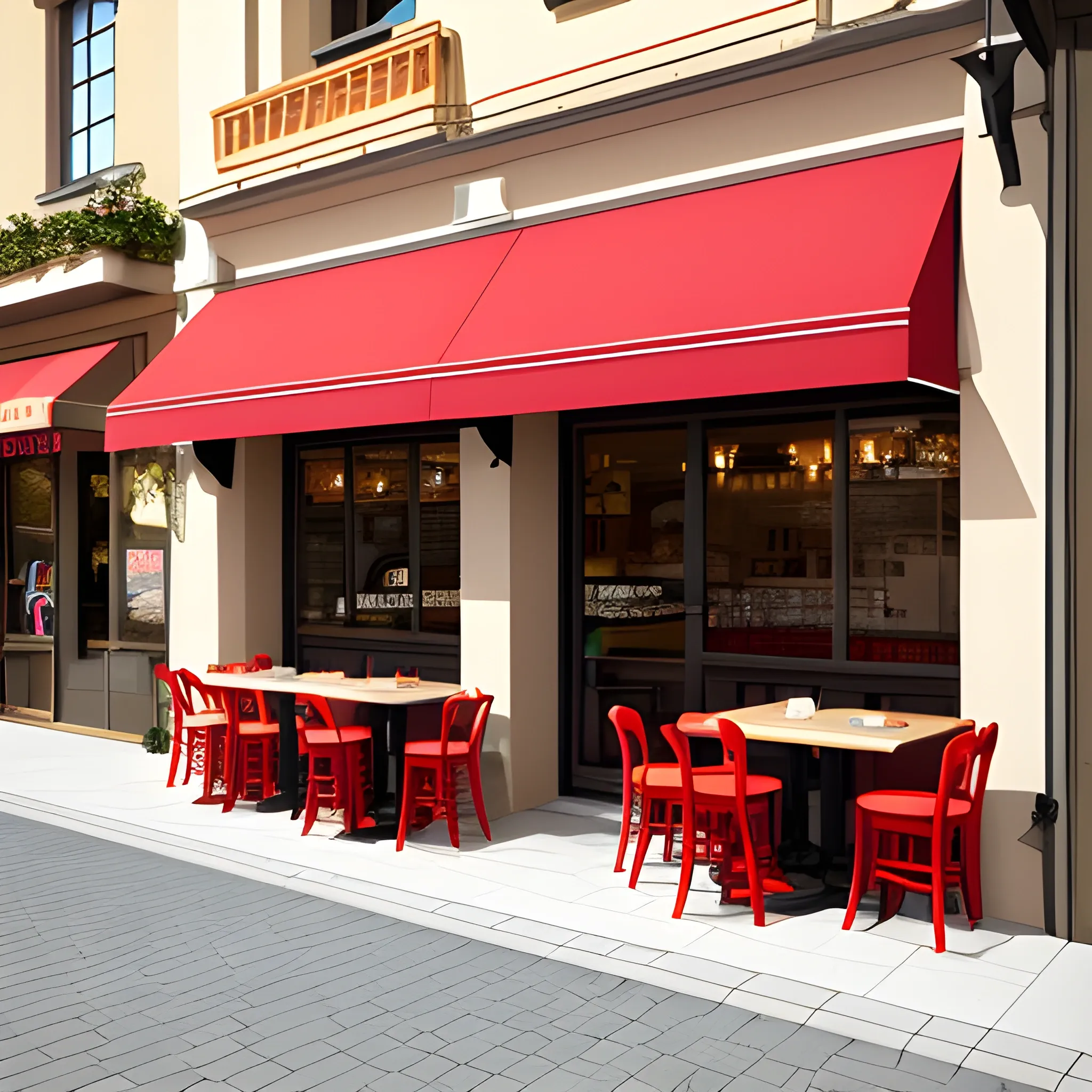 pizzeria exterior design with outdoor seating