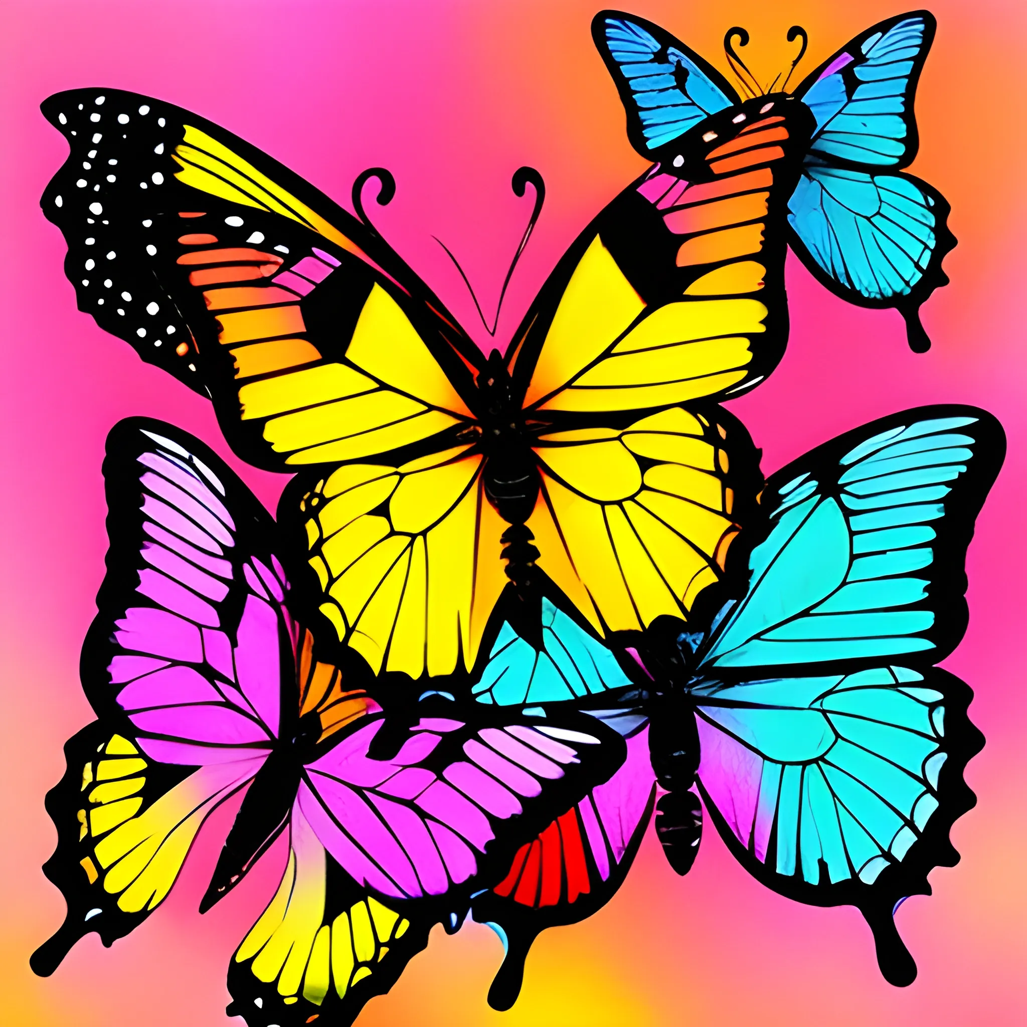 Las mariposas de colores