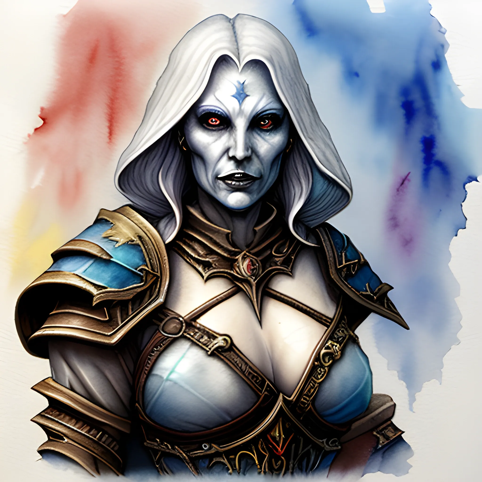 sorceress from diablo 2 ressurected, Water Color, 3D