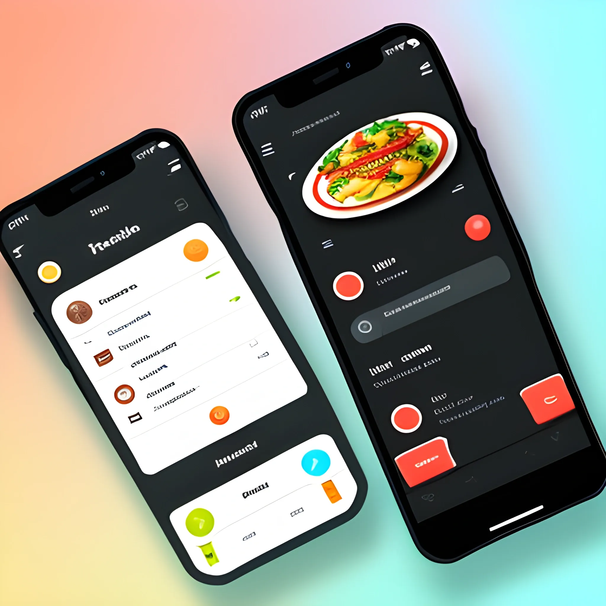 App ui design for food application 