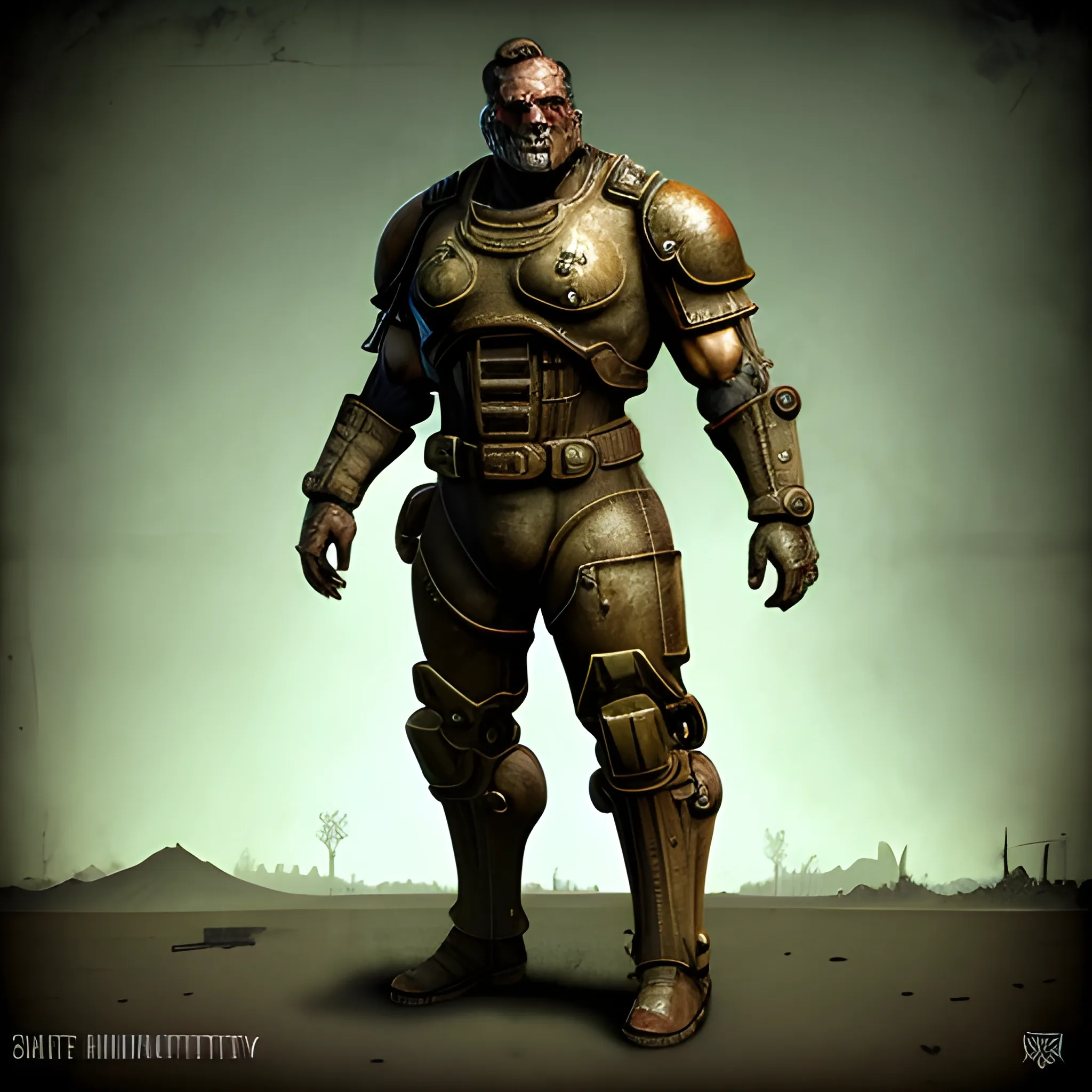 in the style of Fallout 4 masterpiece,  fallout supermutant, full body