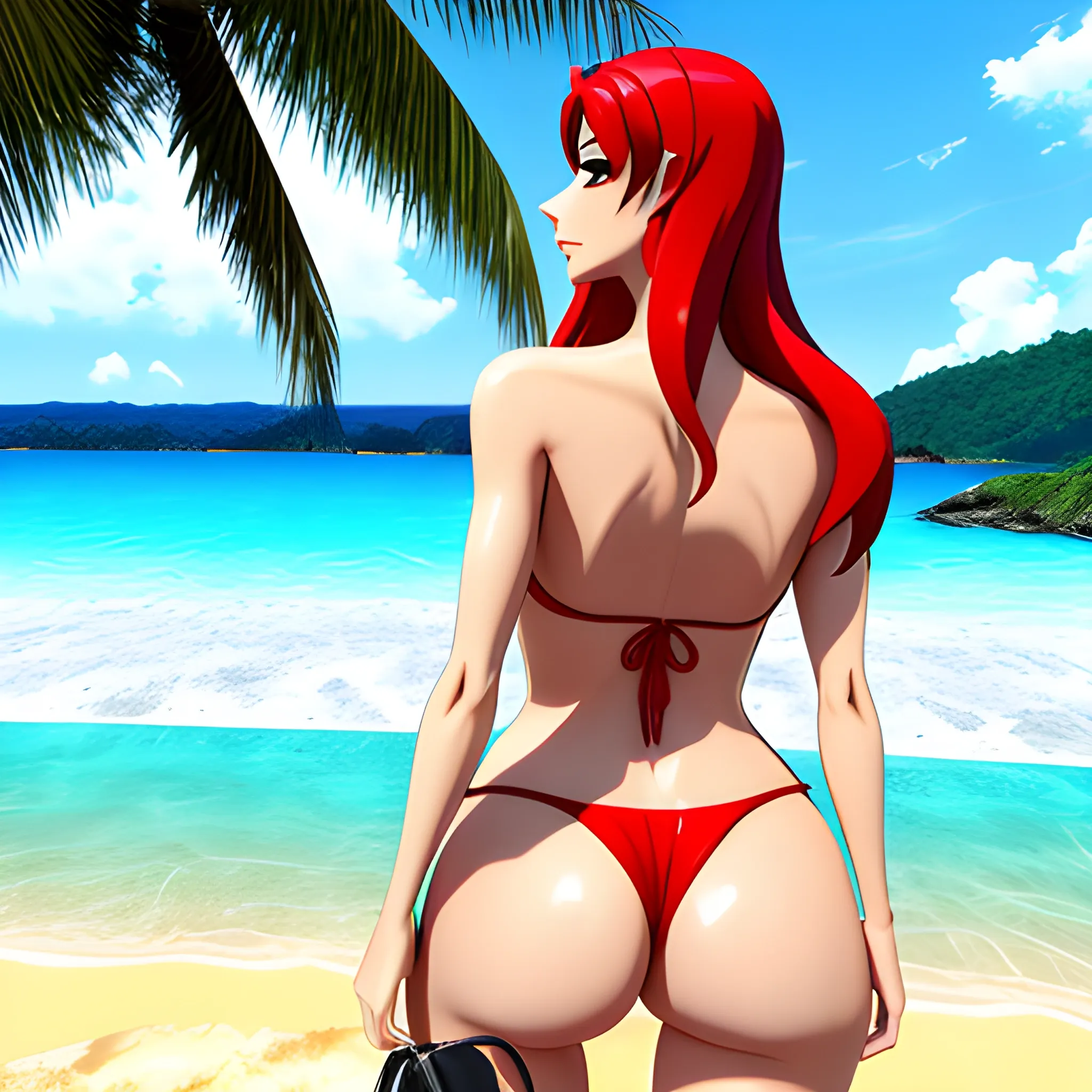 3D,women, 35 years old, small bikini red, white skin, anime, w... -  Arthub.ai