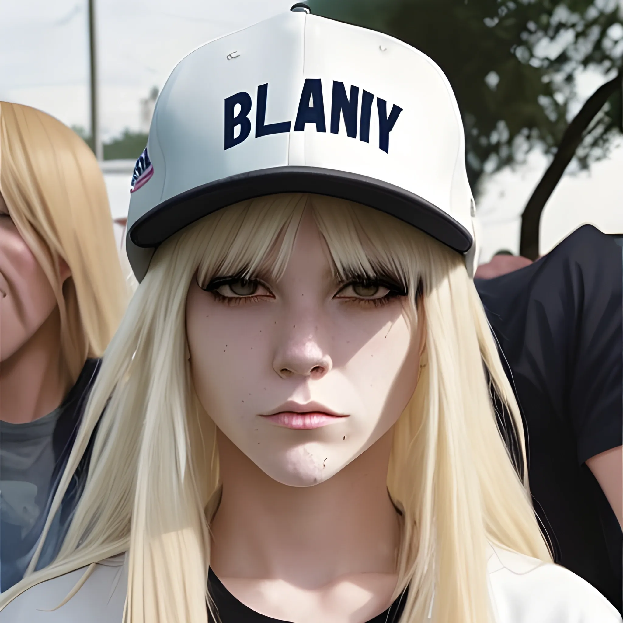 , Cartoon
bleach blonde, ugly, dyke, butch, maga hat