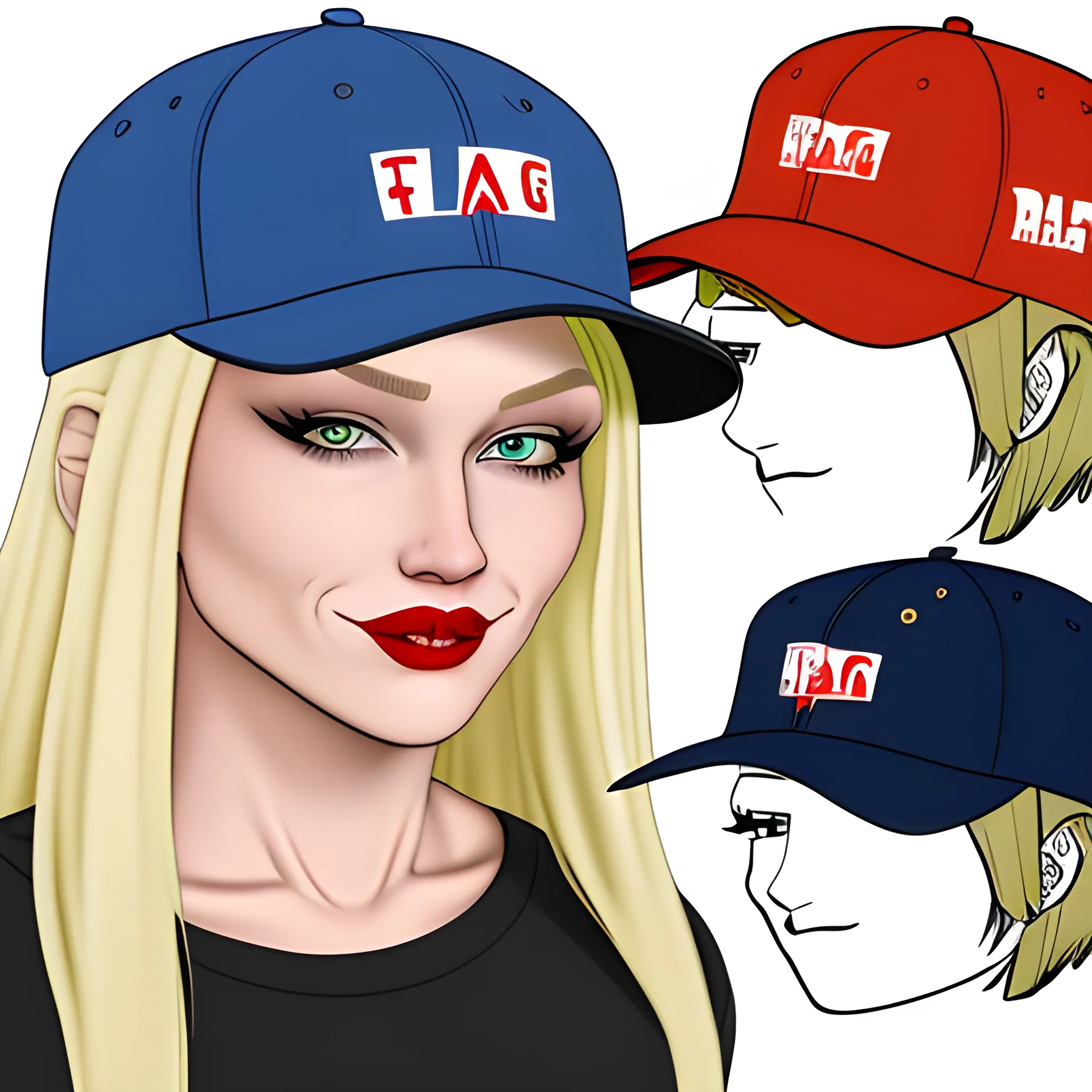 , Cartoon
ugly, blonde, dyke, butch, maga hat,lady