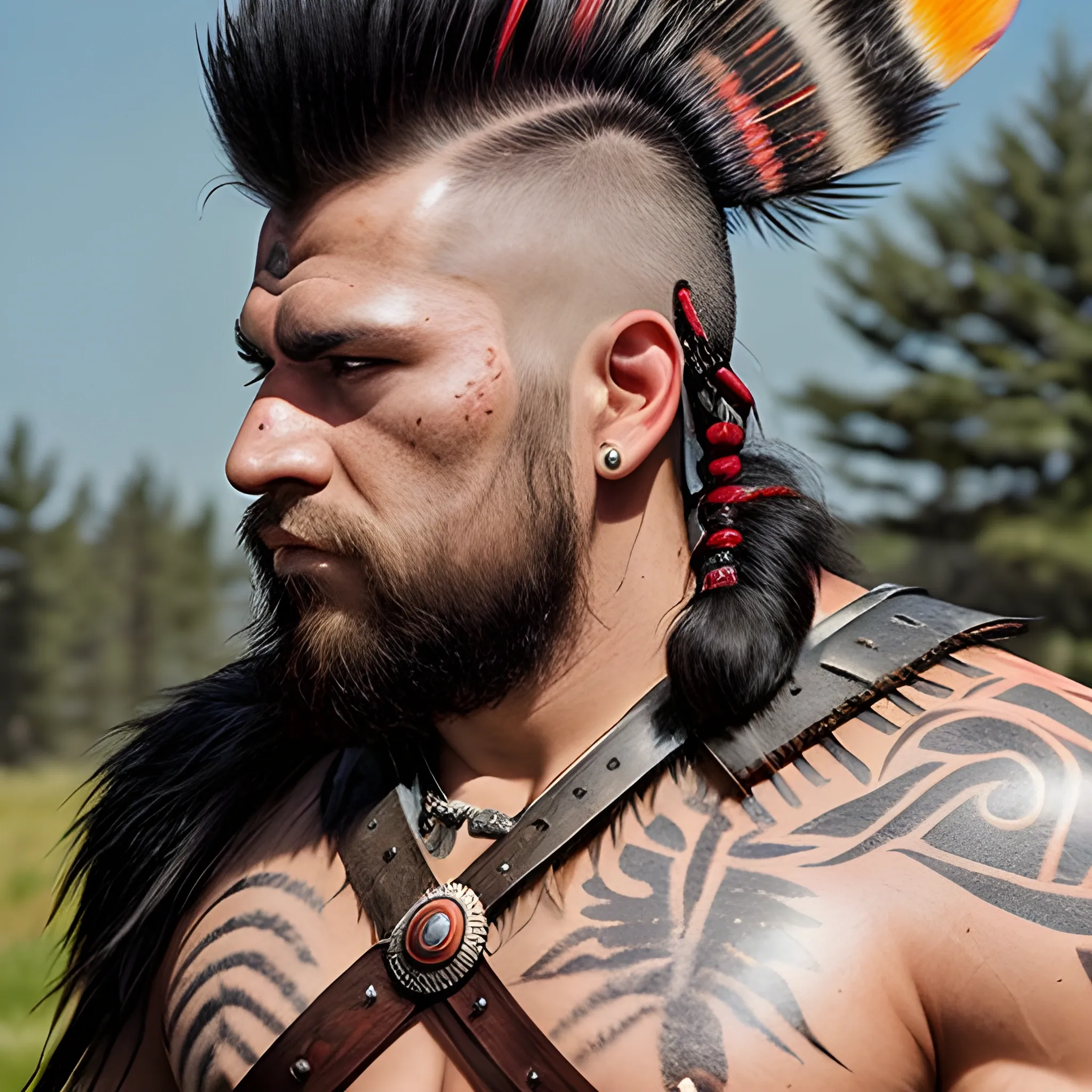 handsome warrior hammer mohawk