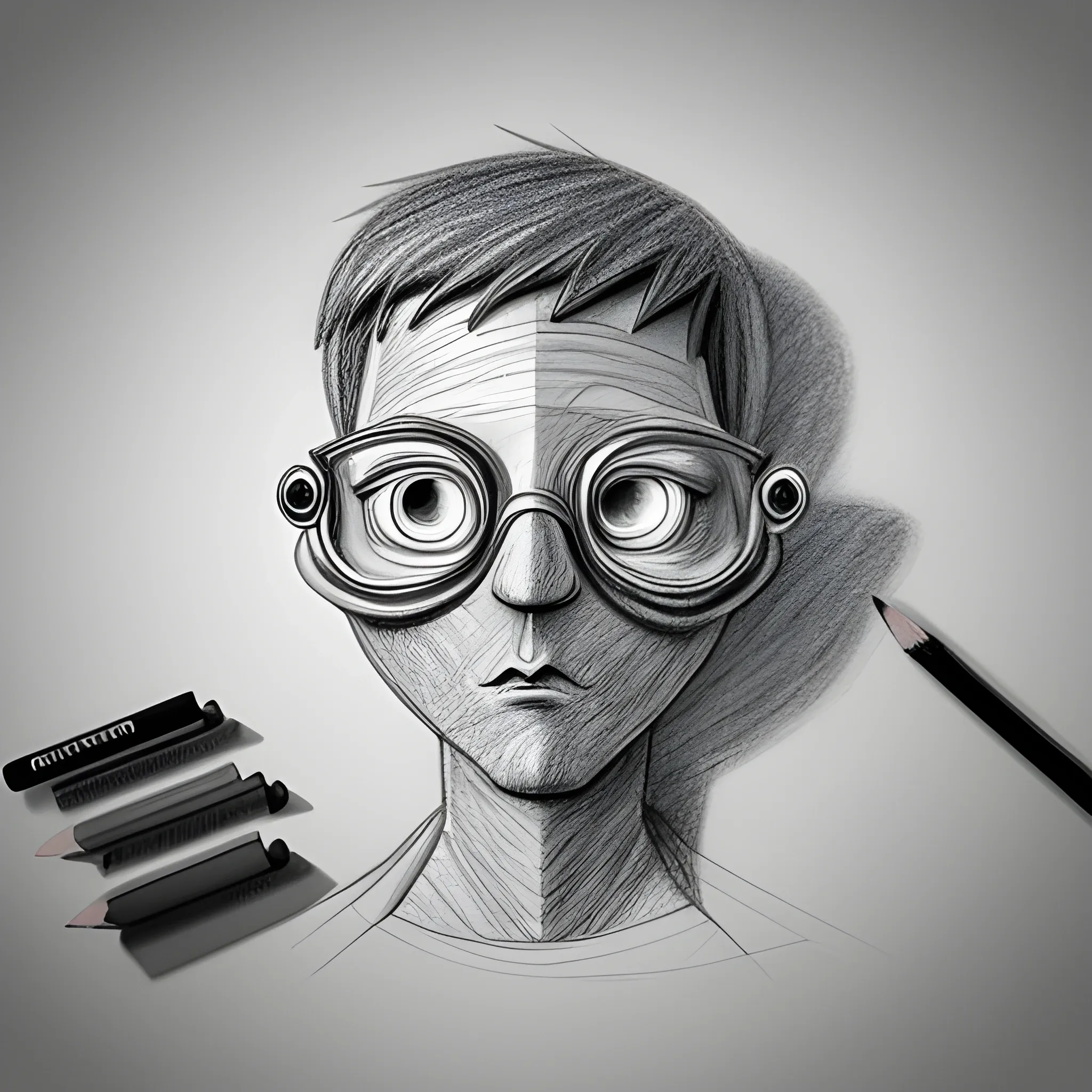 , Trippy, Cartoon, 3D, Pencil Sketch