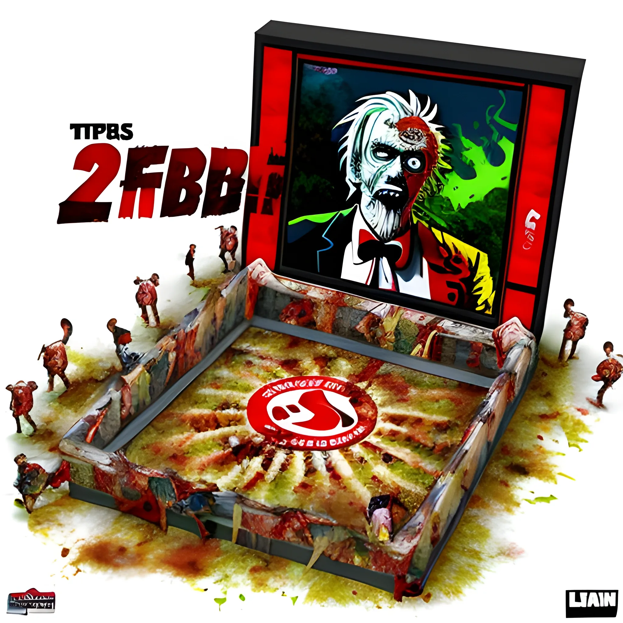 KFC Zombie twister poster, Trippy, 3D