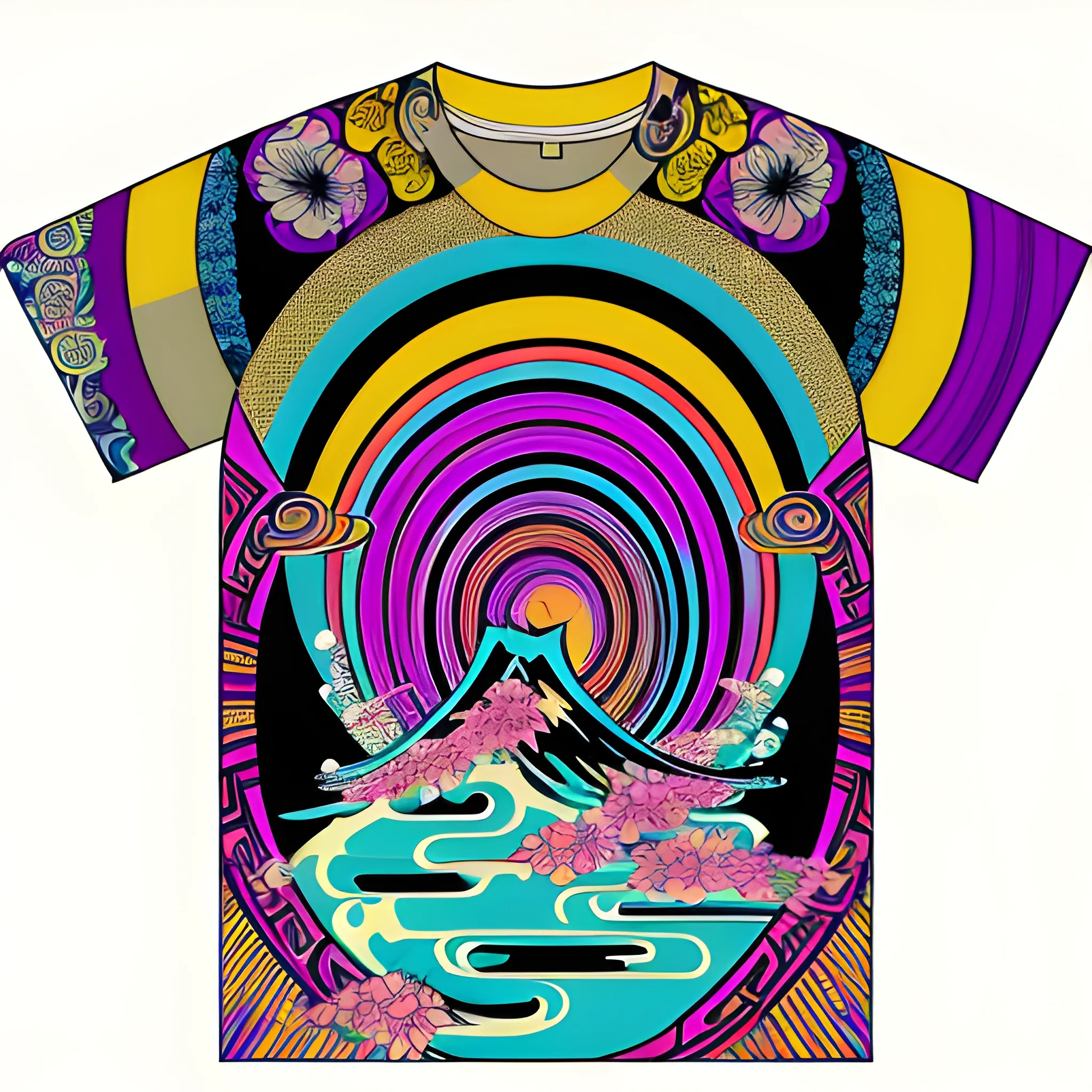 t-shirt design, japanese retro, Trippy - Arthub.ai