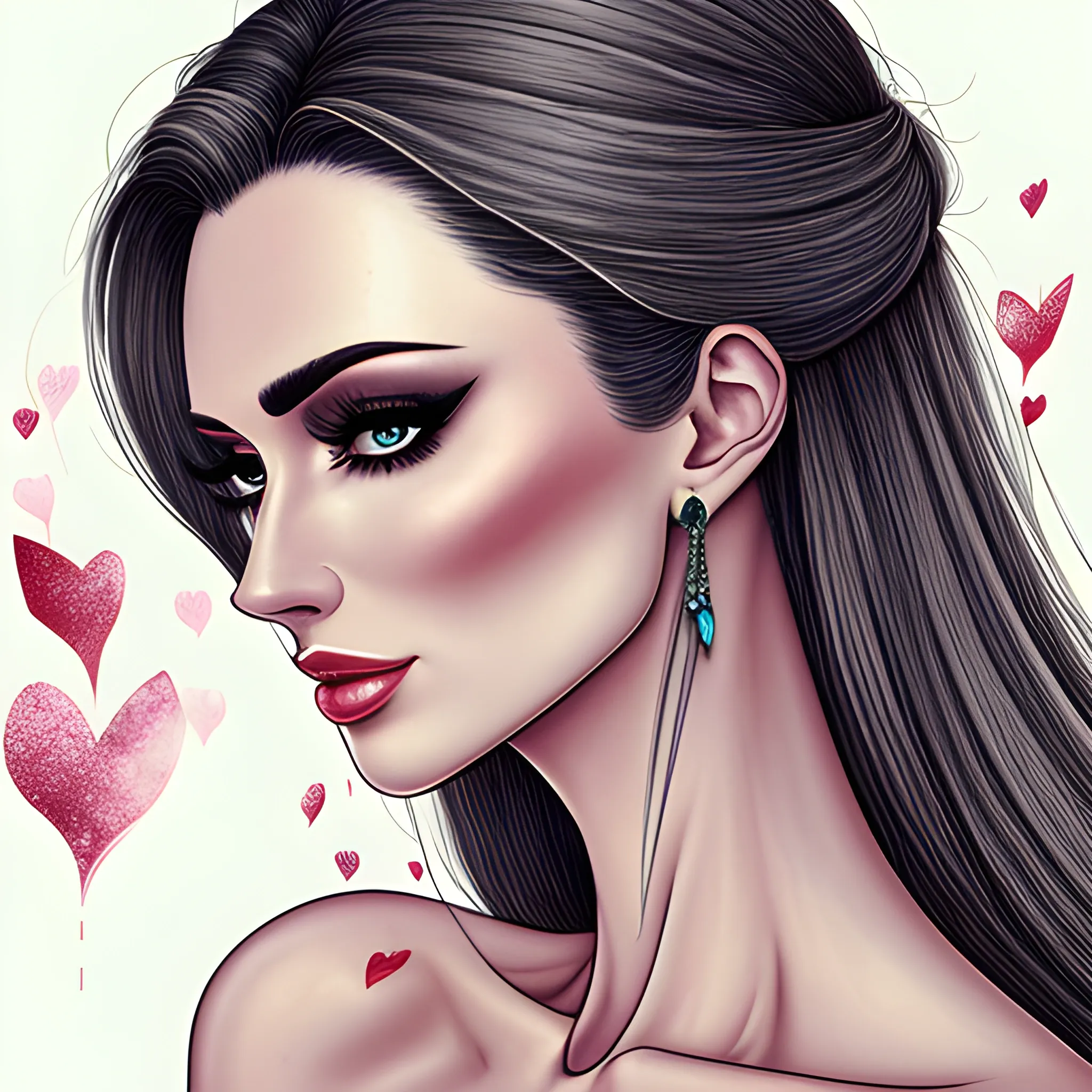 Beautiful girl high detail, broken hearted. beautiful illustration