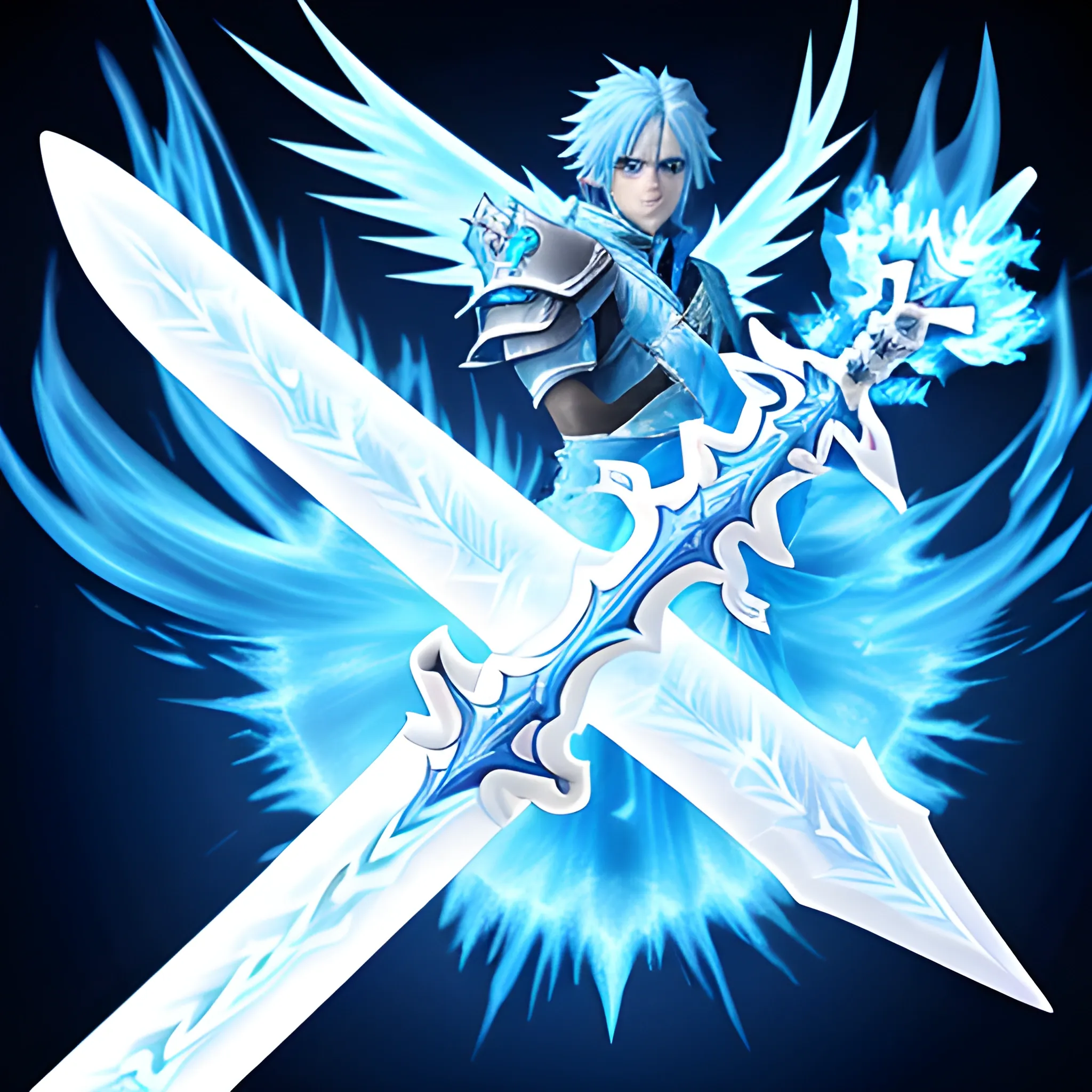 Ice Blue Flame Sword
