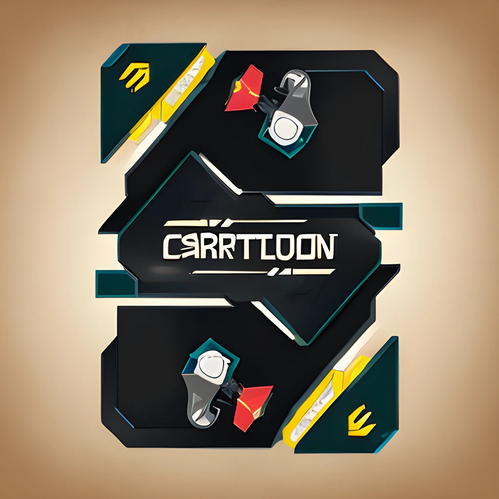 board game card design, cartoony style, futuristic sci-fi themed with main area and bottom additonal area for text and icons, high quality