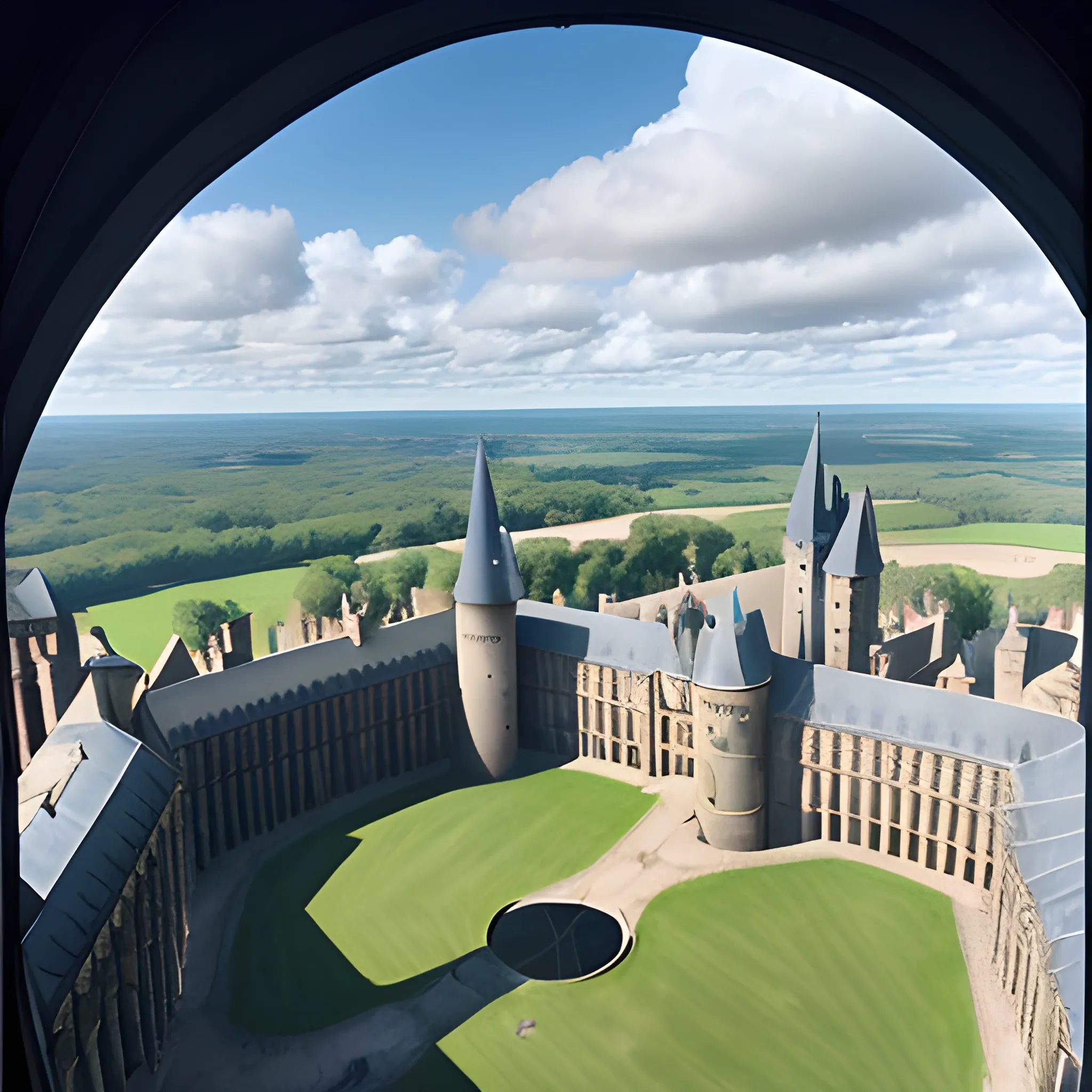 view from the harry potter astronomy tower 