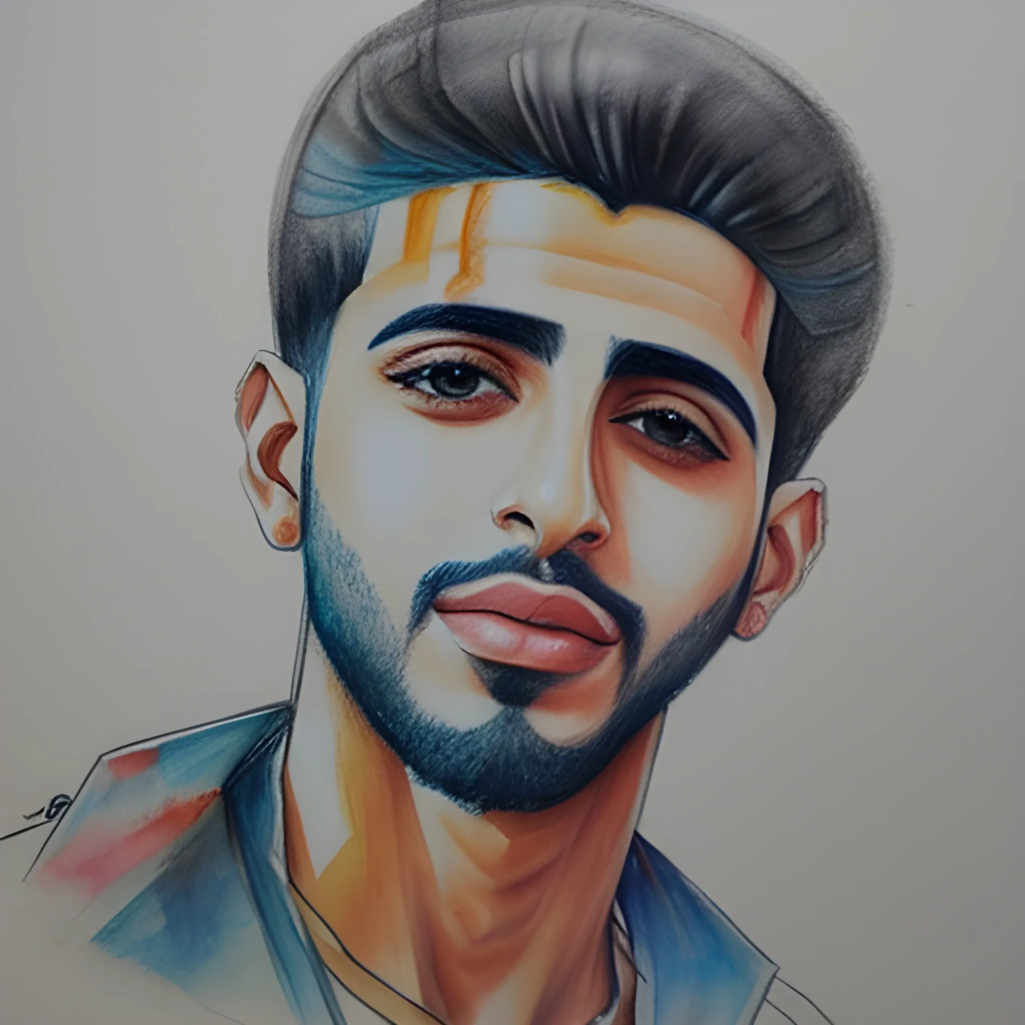  based on Mena Massoud, Water Color, Pencil Sketch, 3D