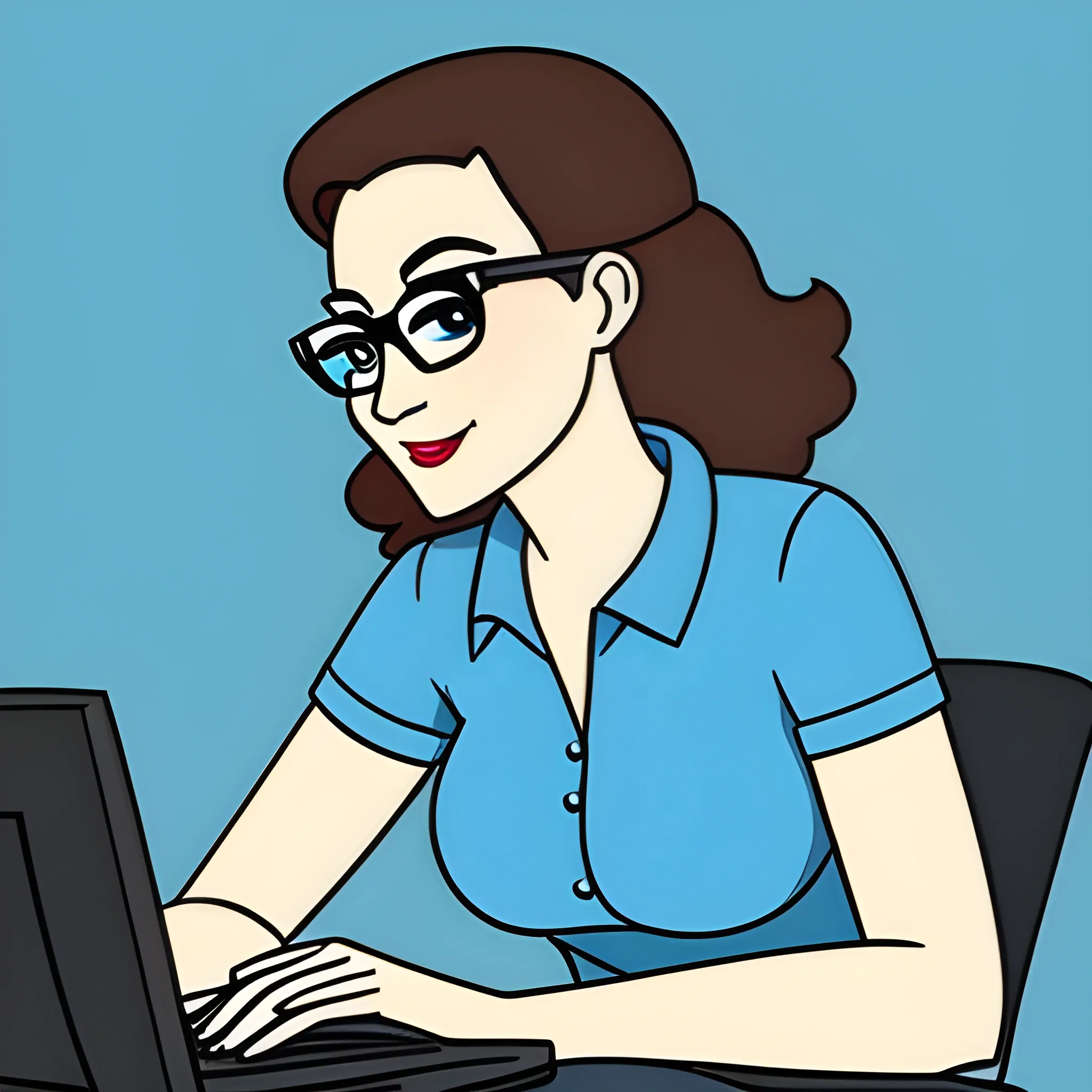 cute profile pic for a computer science student for a rounded picture box,, Cartoon