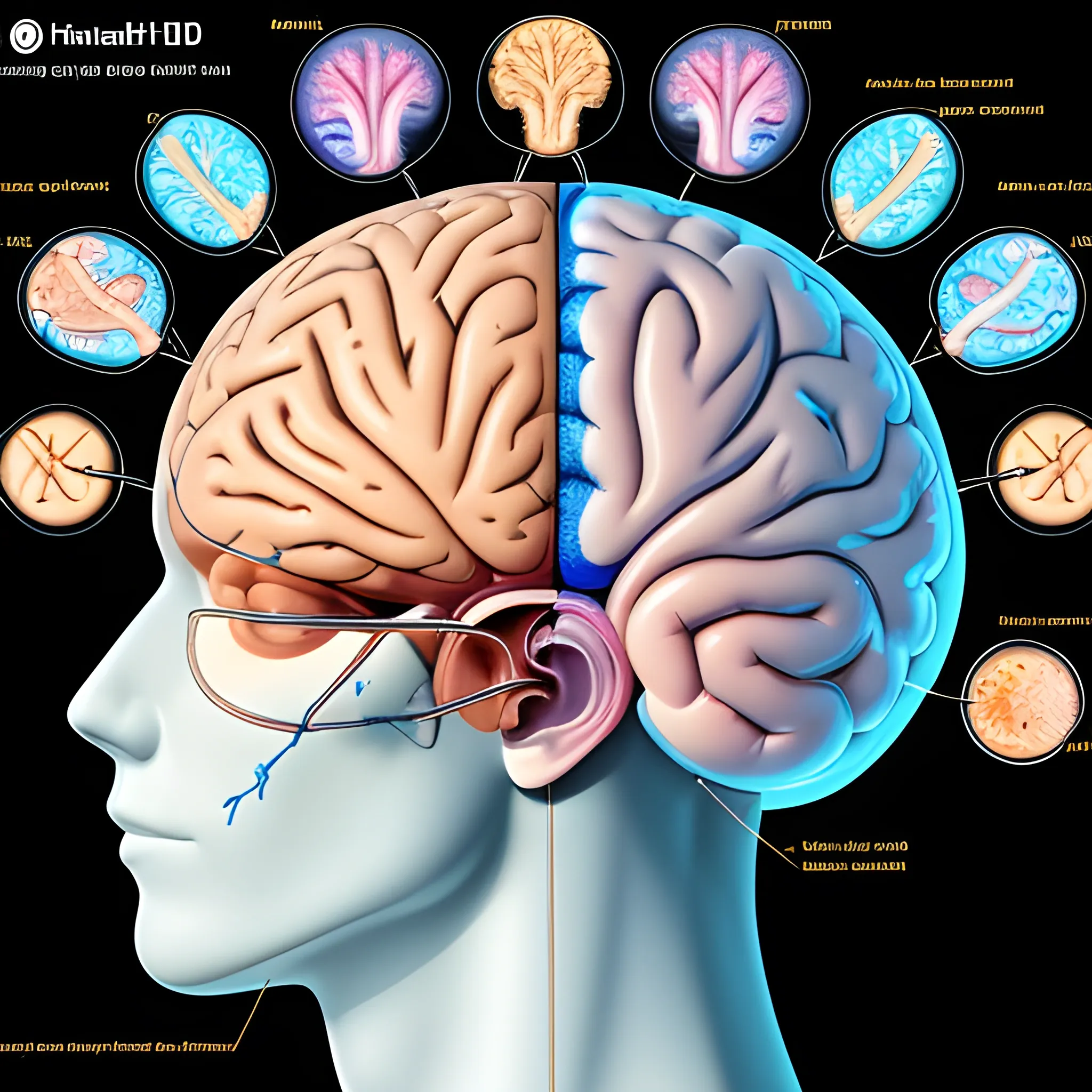 A detailed medical diagram of the human brain highlighting the pineal gland, in an educational style. Capture with Canon EOS M50 Mark II in 4K UHD at 24fps to ensure sharp and clear educational visuals.