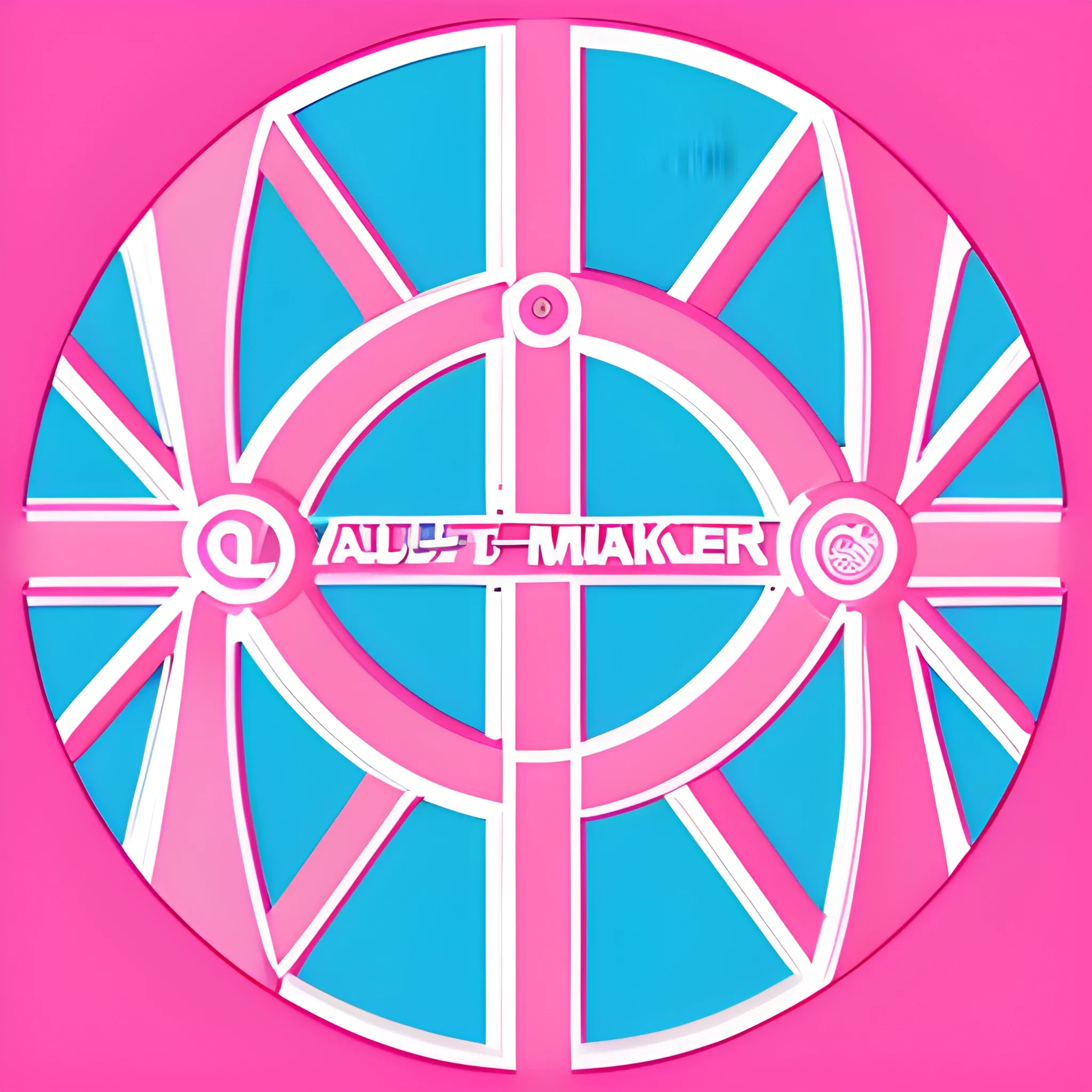 logo limited to a circle, in the center the text "Little Joys". Colors pink, white, light blue. Logo of a doll maker.