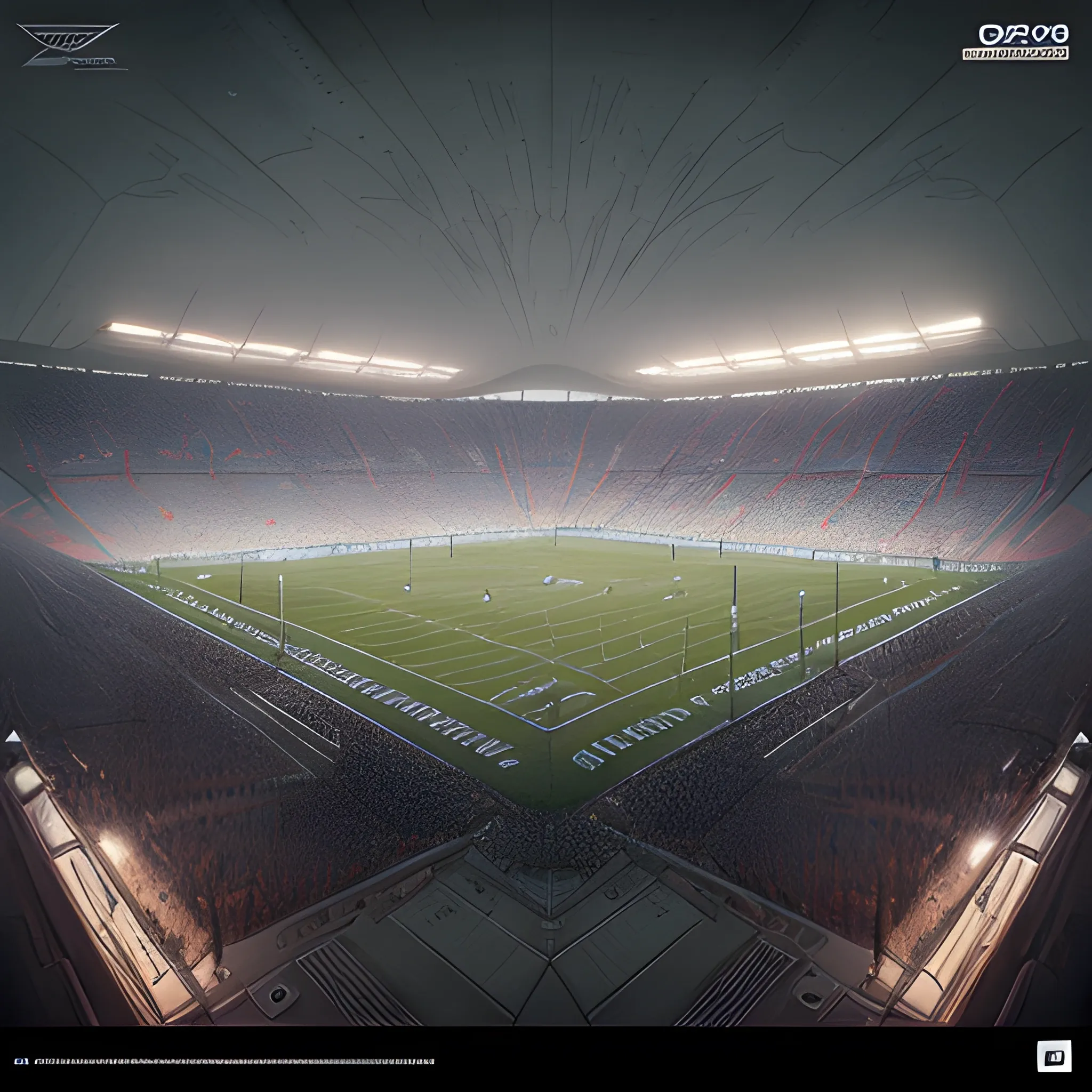 Known as "RAMS PARK STADIUM" home to GALATASARAY, ambient occlusion, medium shot, 4K, macro photography, perfect composition, beautiful detailed intricate insanely detailed octane render trending on artstation, 8 k artistic photography, photorealistic concept art, soft natural volumetric cinematic perfect light, chiaroscuro, award - winning photograph, masterpiece, raphael, caravaggio, greg rutkowski, beeple, beksinski, giger
