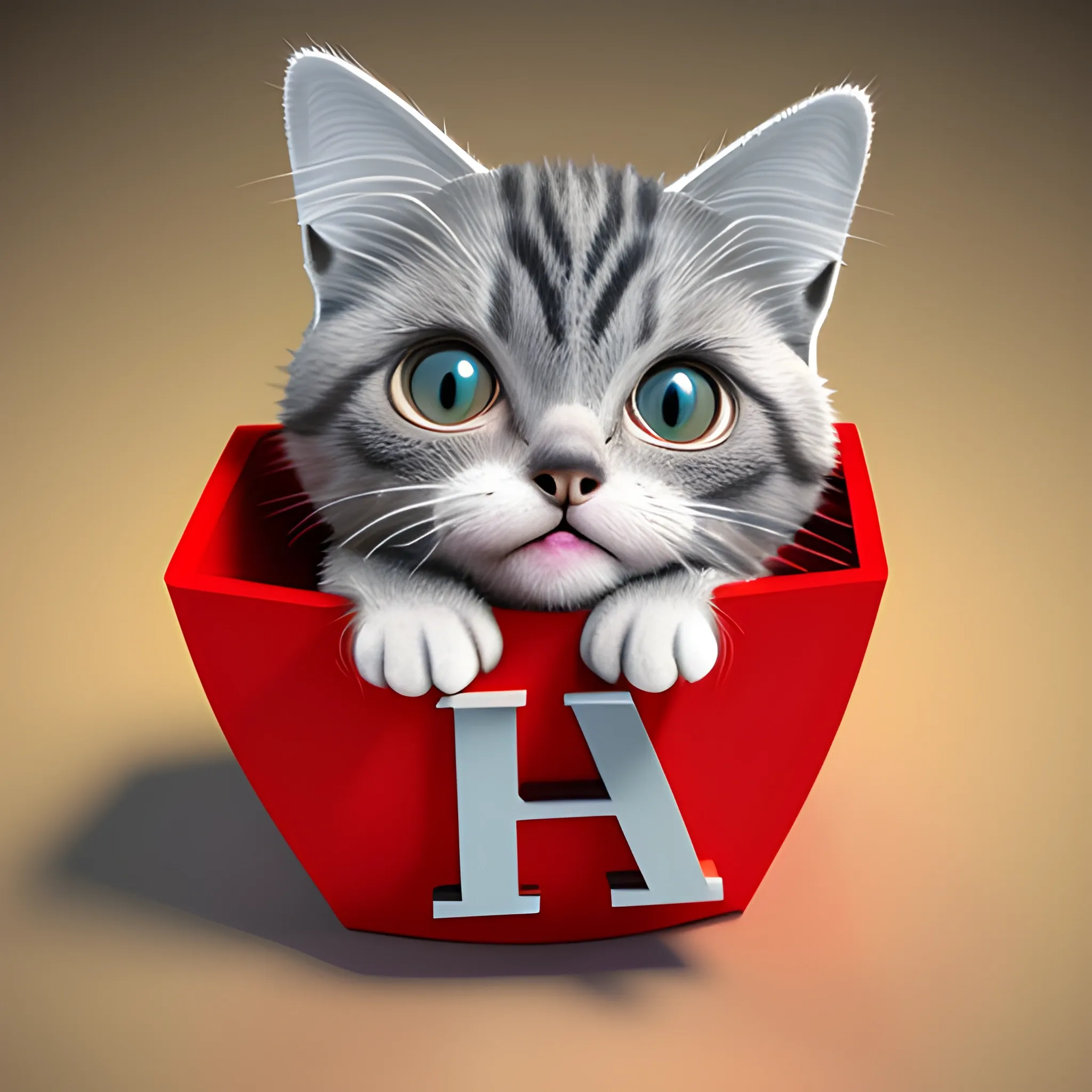 IT, bank, cat, 3D, logo