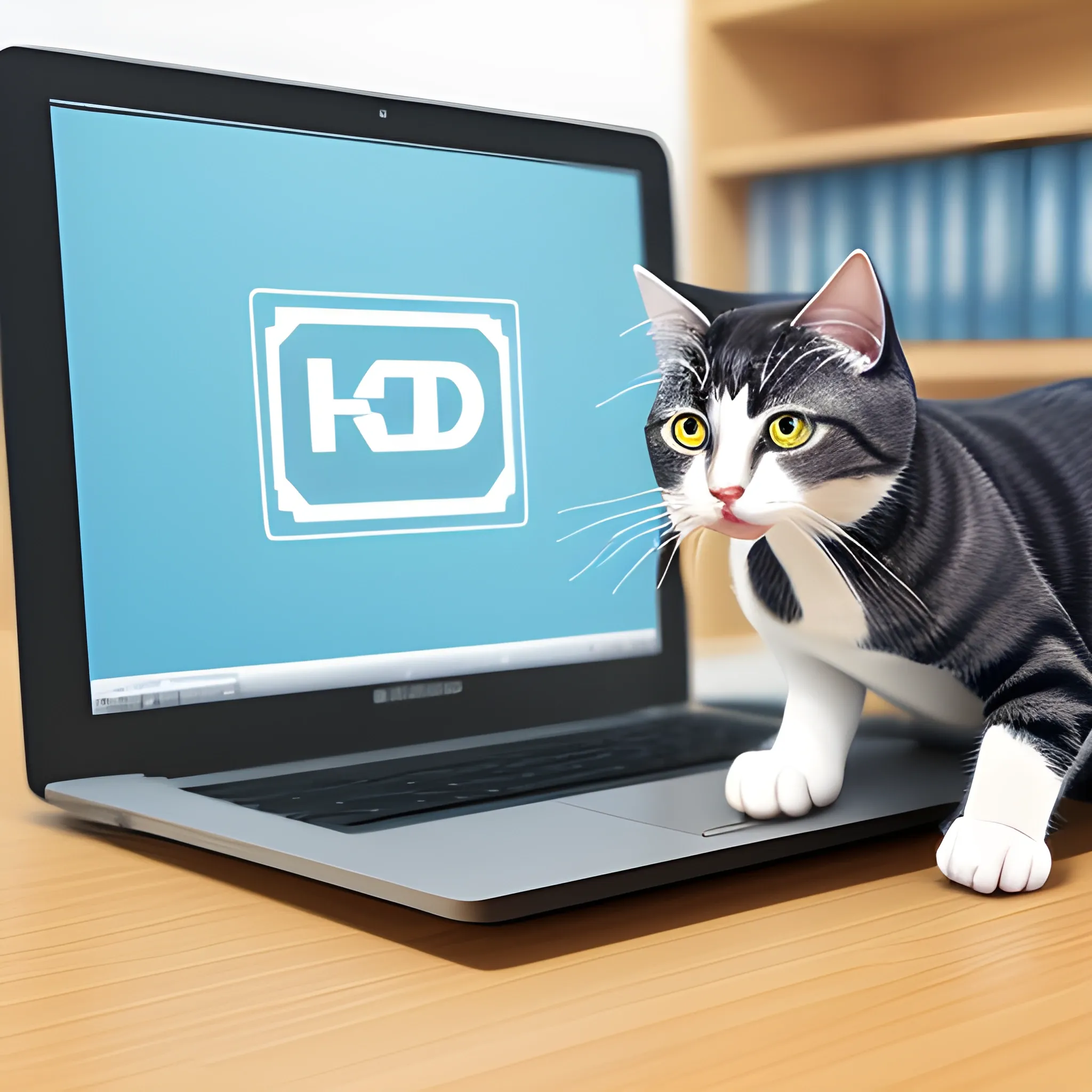 Information technology, bank, cat, 3D, logo