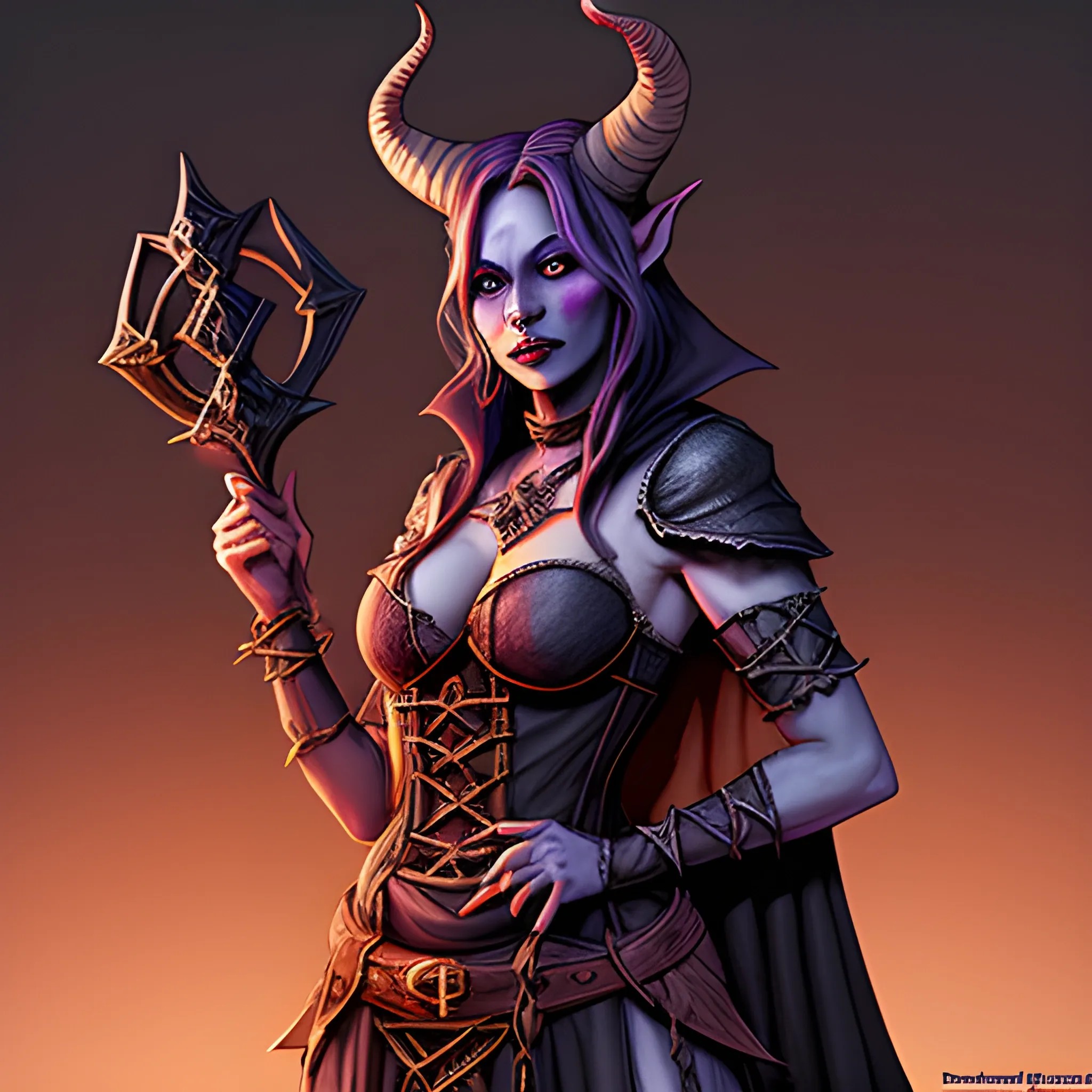 tiefling horned female medieval town background drow witch dnd aesthetic, tiefling demonic, demoness, Rpg Concept Art, Baldur's Gate 3, fantasy, dark fantasy character, Pathfinder, dnd character design, DnD characters, DnD