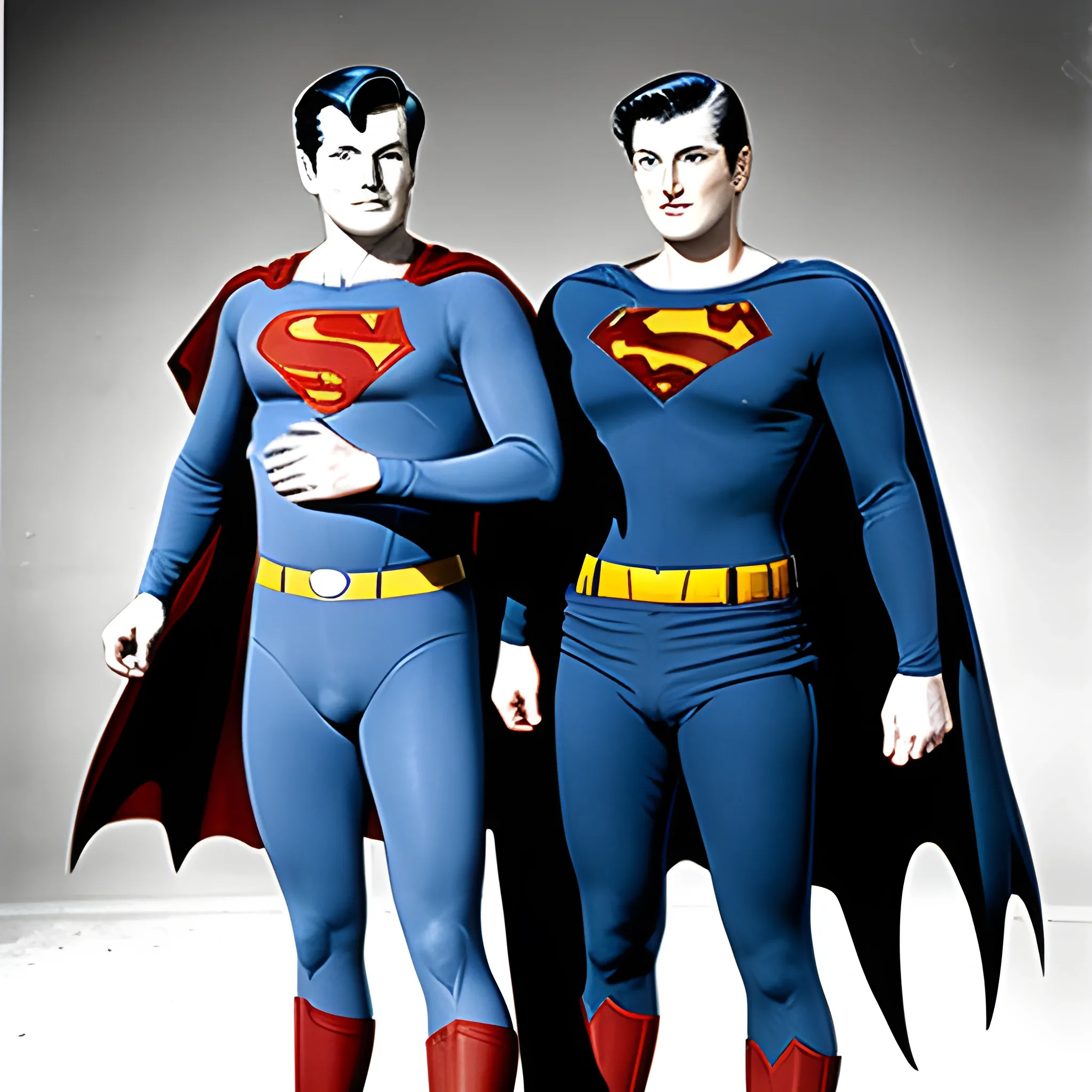 George Reeves As Superman meets Robert Lowrey as Batman