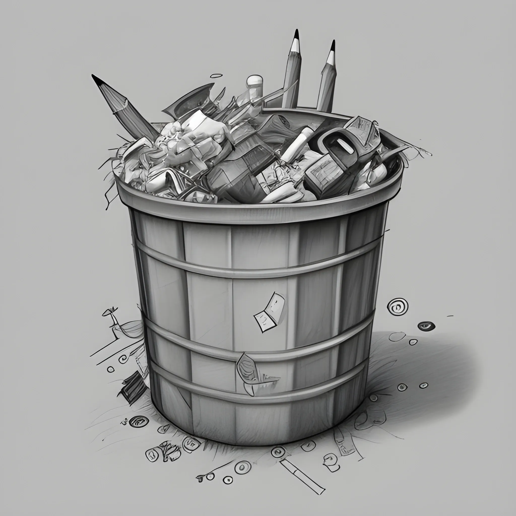 abstract rubbish
, Pencil Sketch
, Cartoon