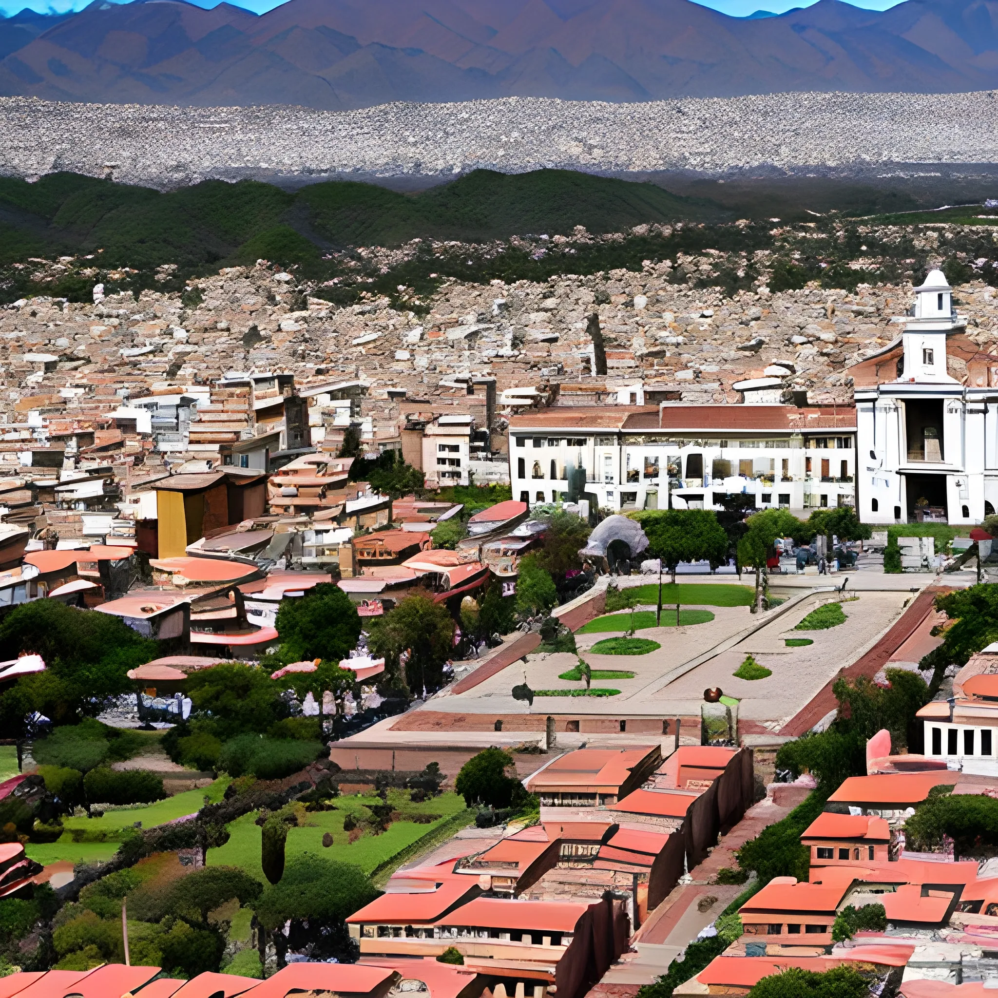 Salta, capital, argentina con fuego 